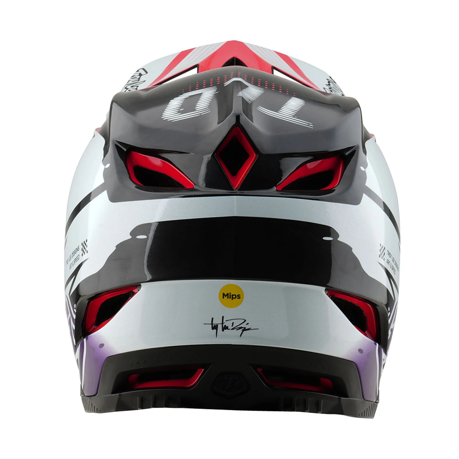 Troy Lee Designs Casco De Bicicleta D4 Carbon Drip Blanco - Image 3