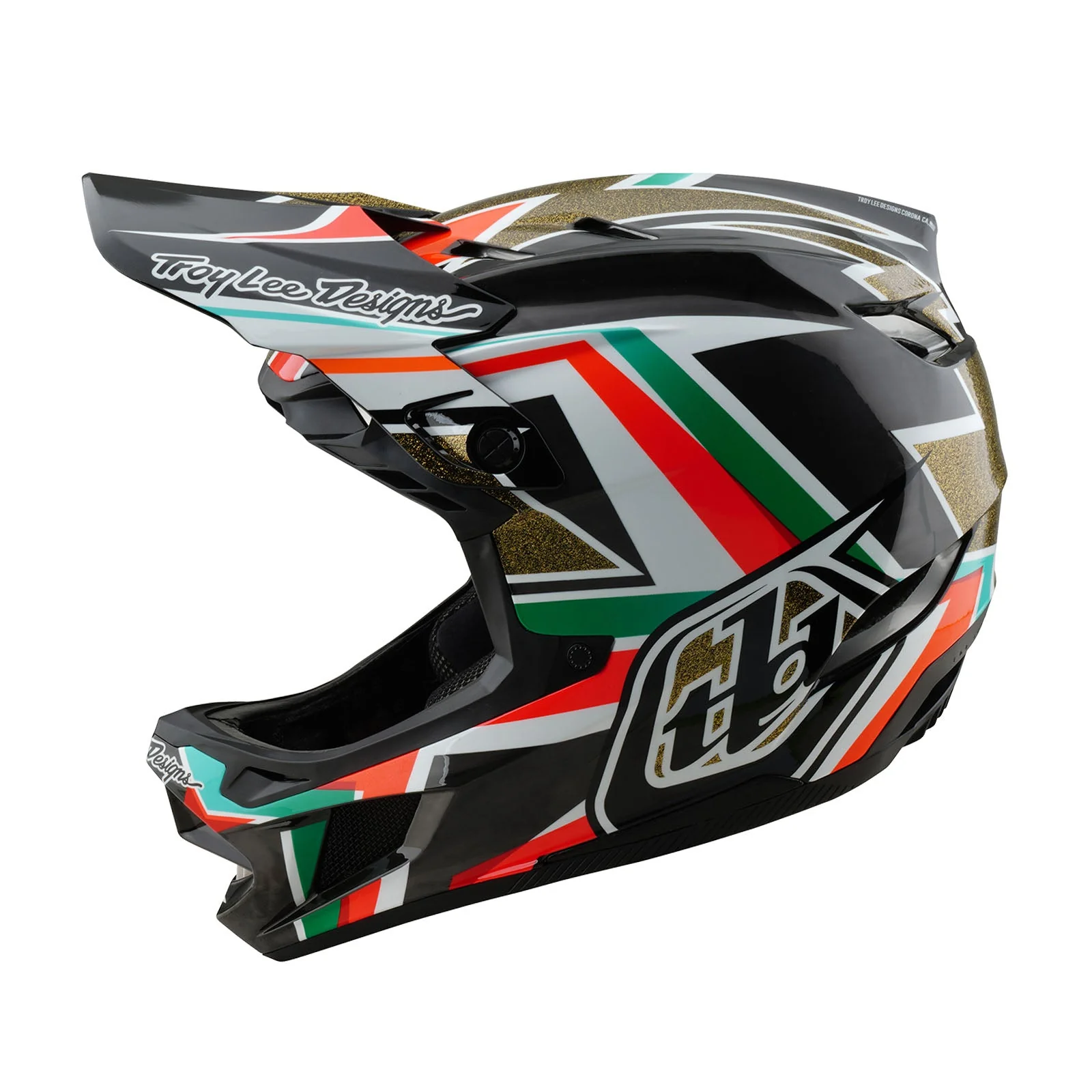 Troy Lee Designs Casco De Bicicleta D4 Carbon Frames Negro/Gold