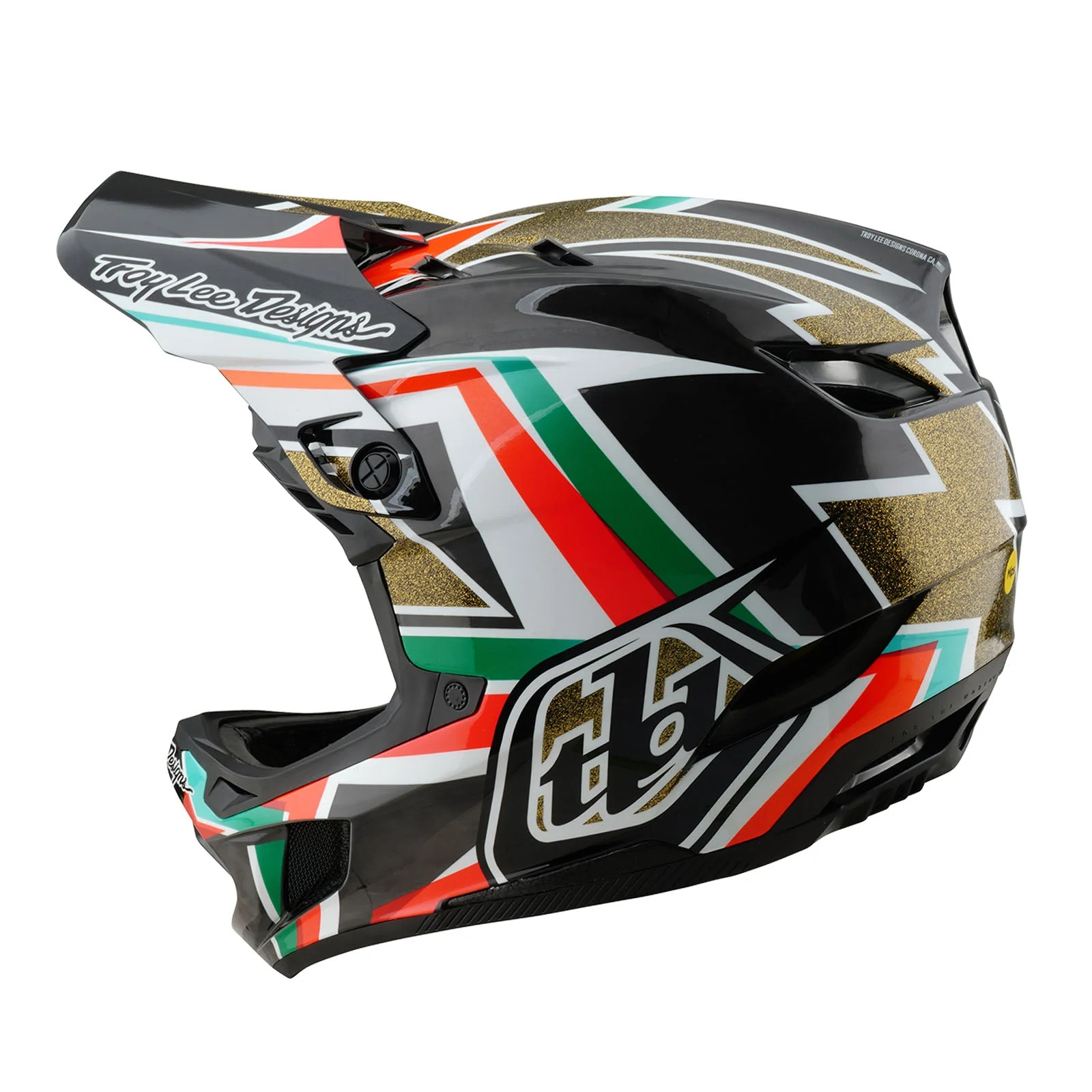 Troy Lee Designs Casco De Bicicleta D4 Carbon Frames Negro/Gold - Image 2