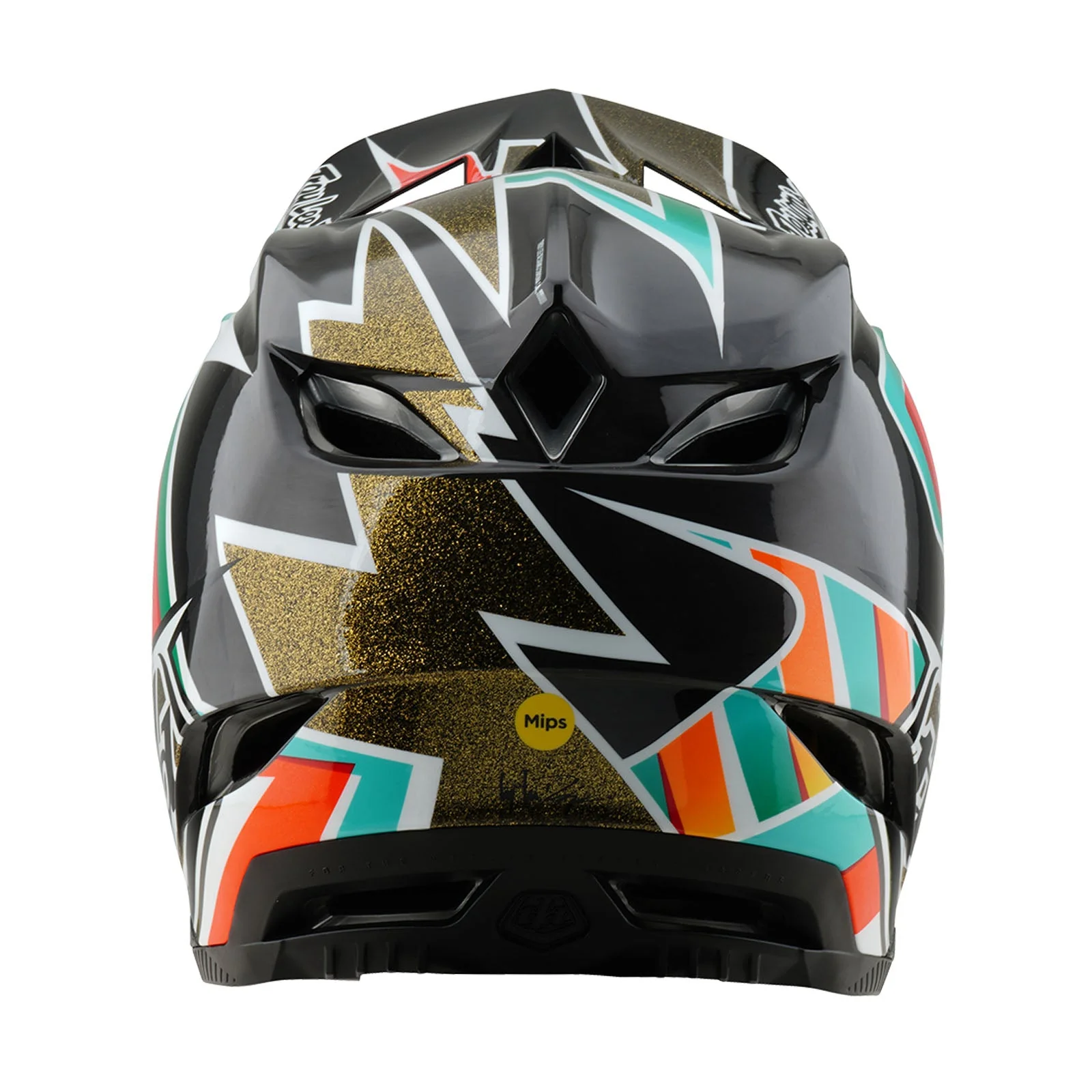 Troy Lee Designs Casco De Bicicleta D4 Carbon Frames Negro/Gold - Image 3