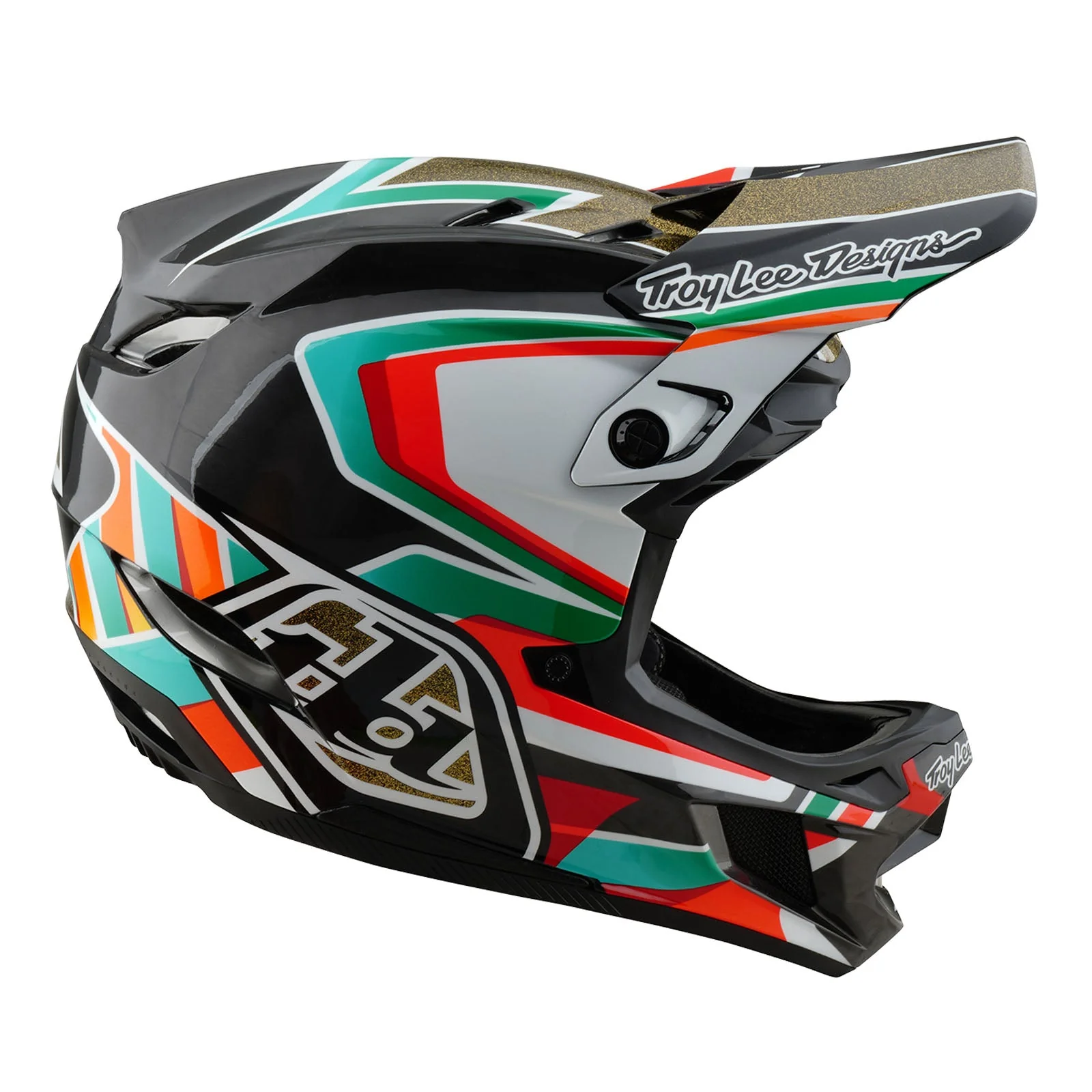 Troy Lee Designs Casco De Bicicleta D4 Carbon Frames Negro/Gold - Image 5