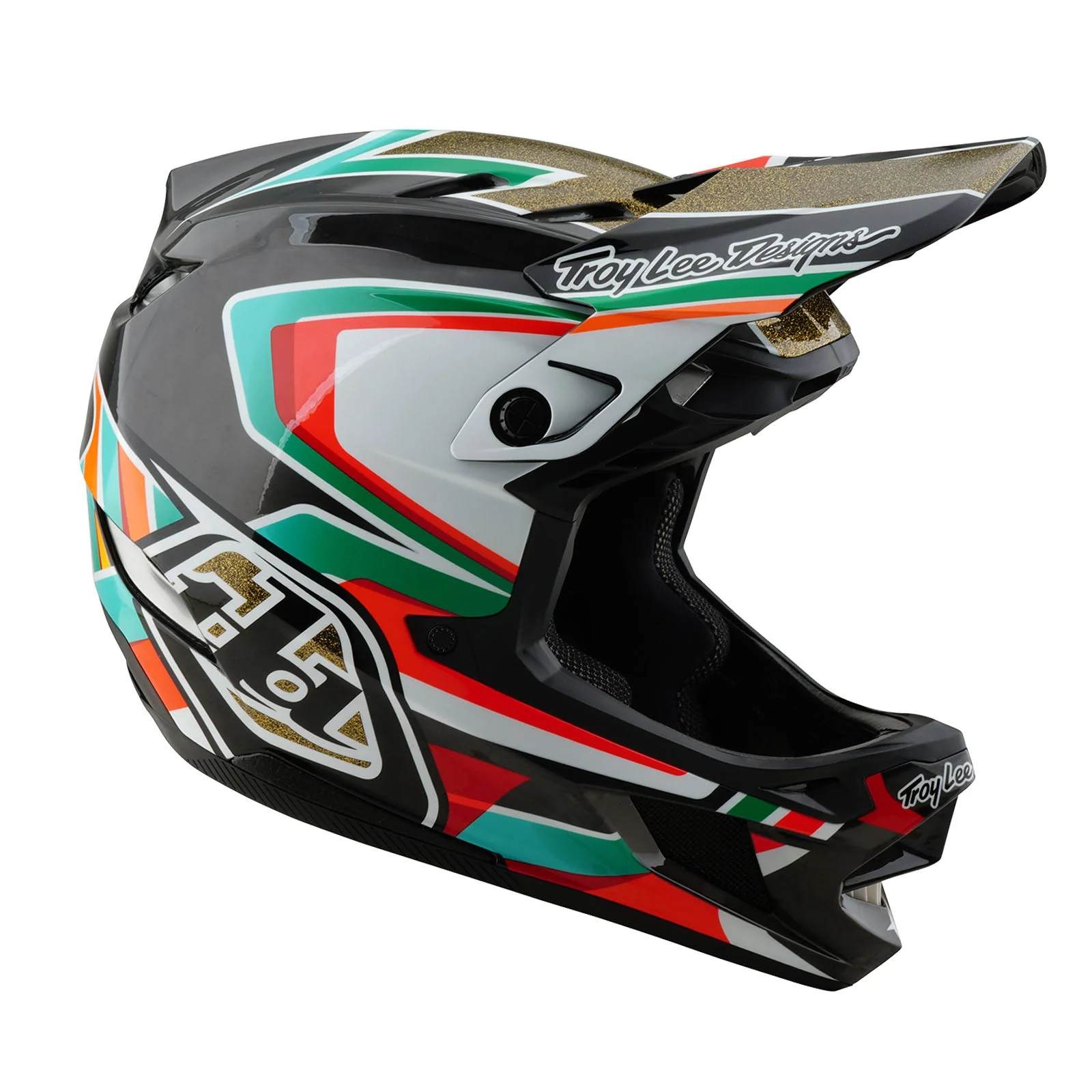 Troy Lee Designs Casco De Bicicleta D4 Carbon Frames Negro/Gold - Image 6