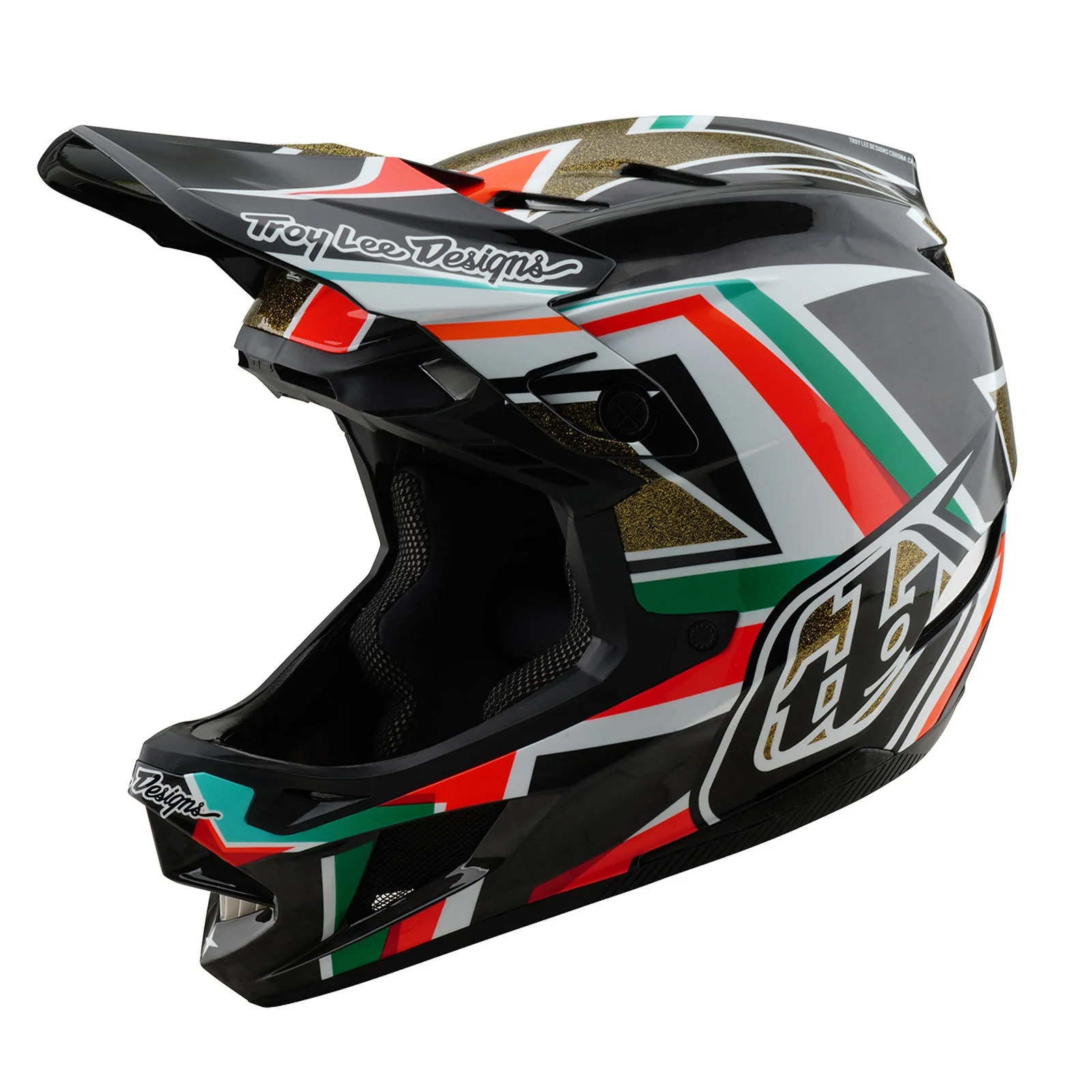 Troy Lee Designs Casco De Bicicleta D4 Carbon Frames Negro/Gold - Image 7