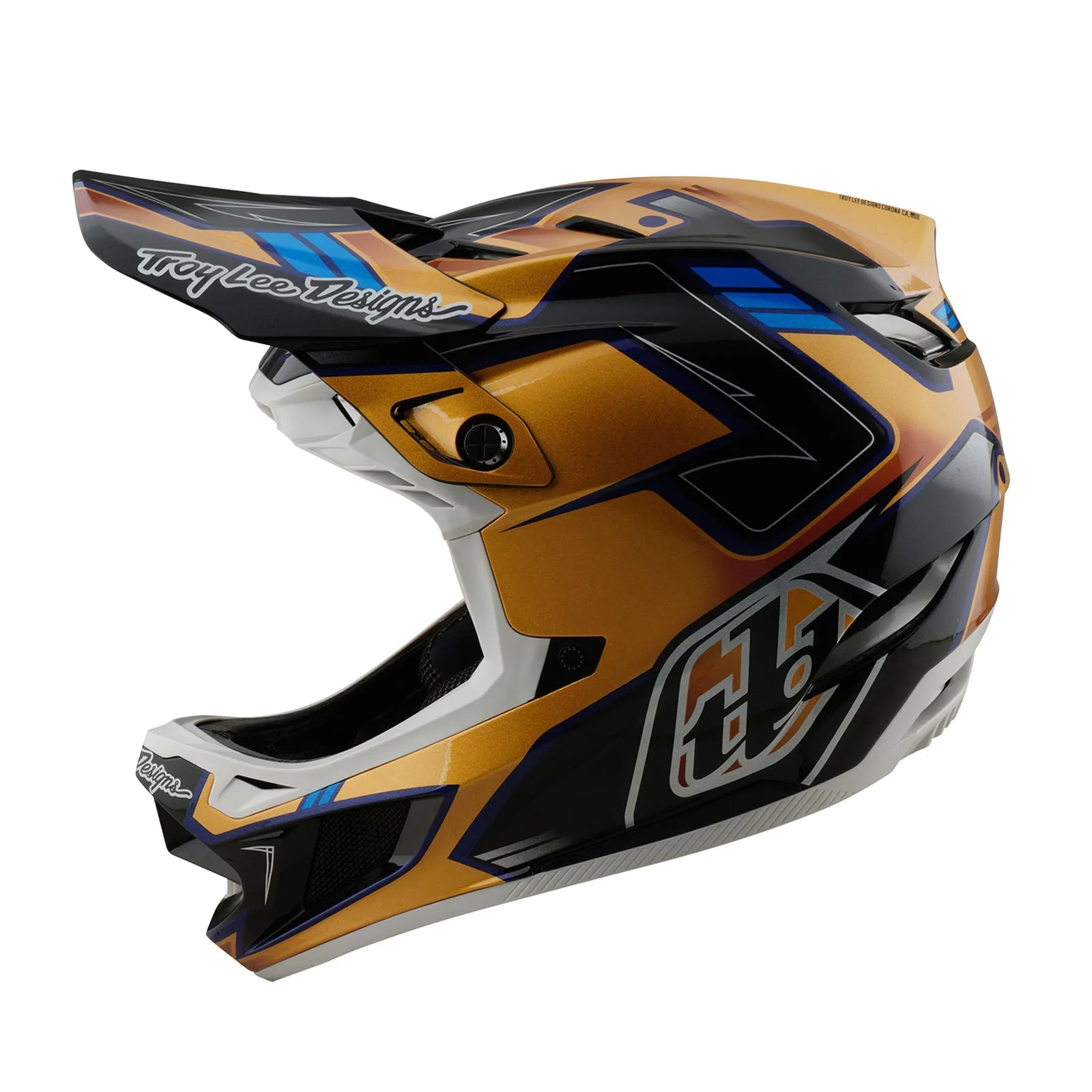 Troy Lee Designs Casco De Bicicleta D4 Composite Royalty Negro/Gold - Image 2
