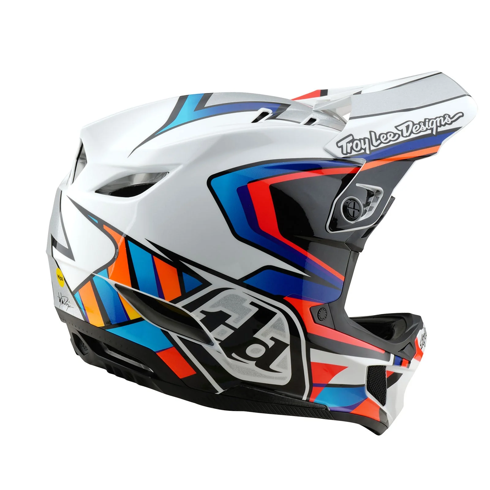 Troy Lee Designs Casco De Bicicleta D4 Composite Frames Blanco/Gris - Image 4