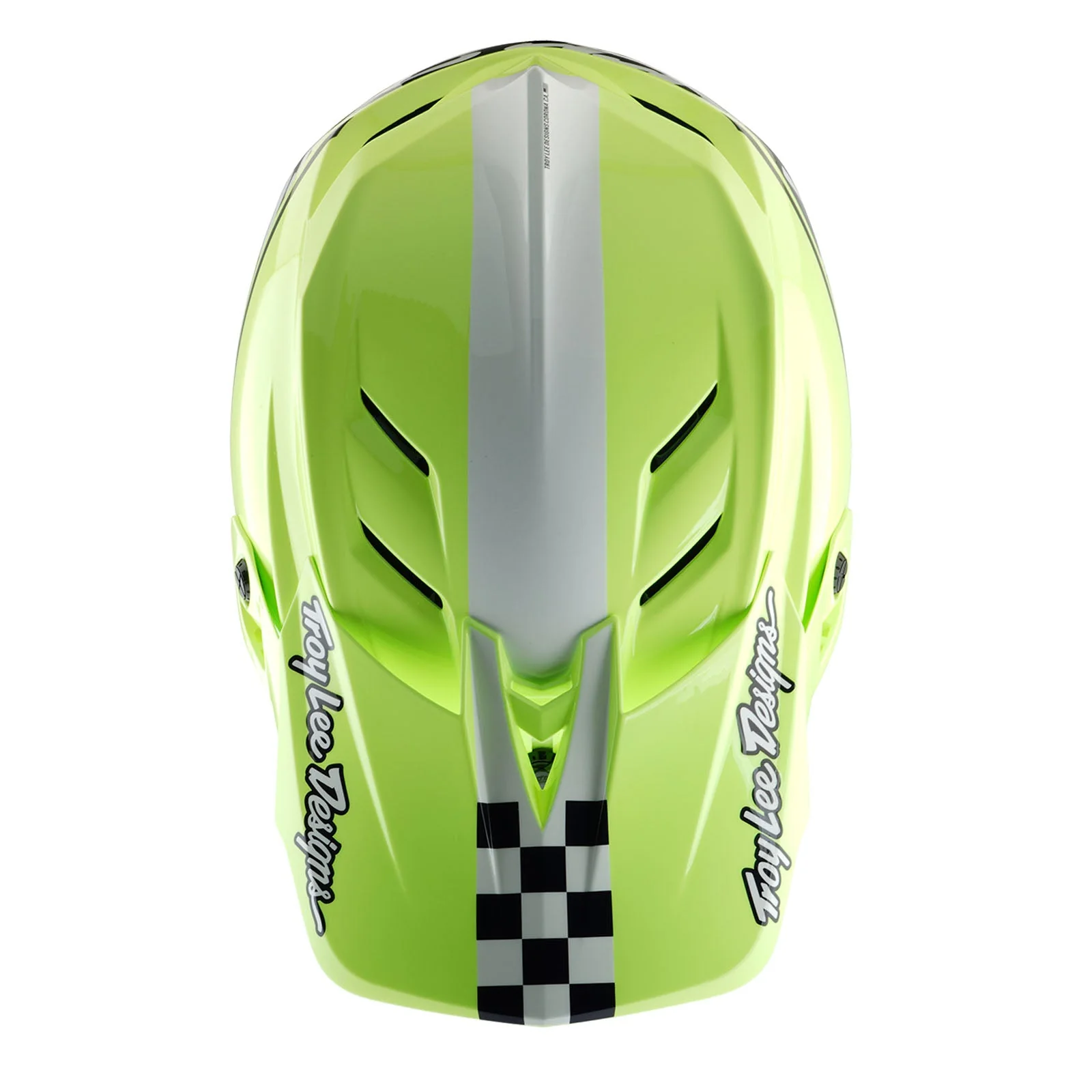Troy Lee Designs Casco De Bicicleta D4 Polyacrylite Fifty-50 Navy/Glo Amarillo - Image 8