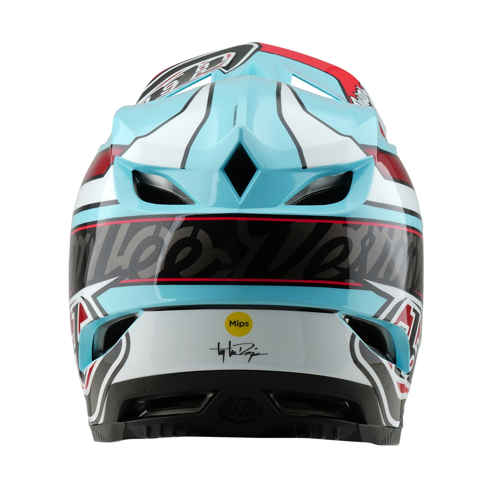 Troy Lee Designs Casco De Bicicleta D4 Polyacrylite Linear Blue - Image 3