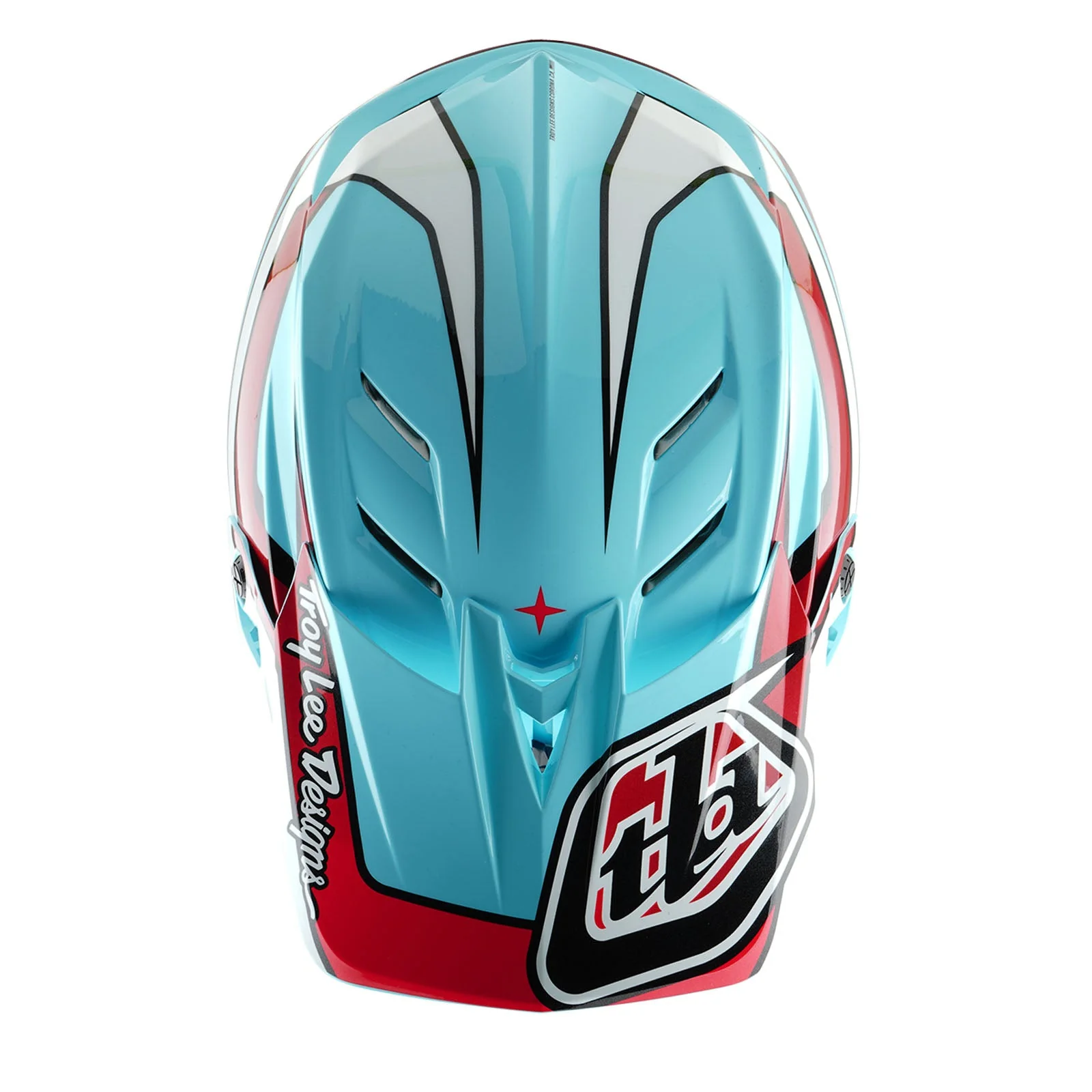 Troy Lee Designs Casco De Bicicleta D4 Polyacrylite Linear Blue - Image 8