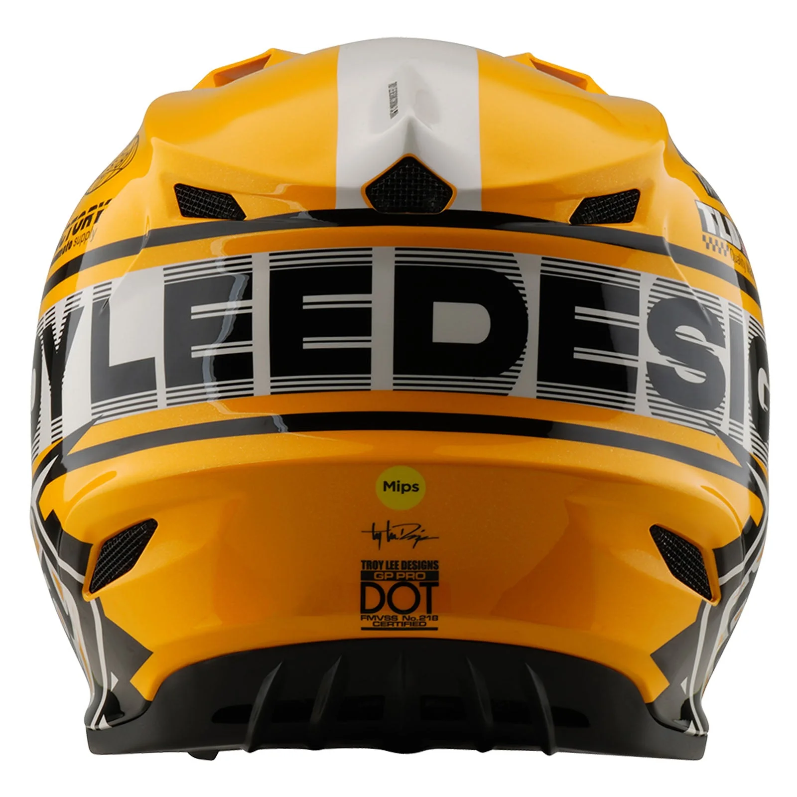 Troy Lee Designs Casco De Moto GP Pro Fifty-50 White / Gold - Image 3