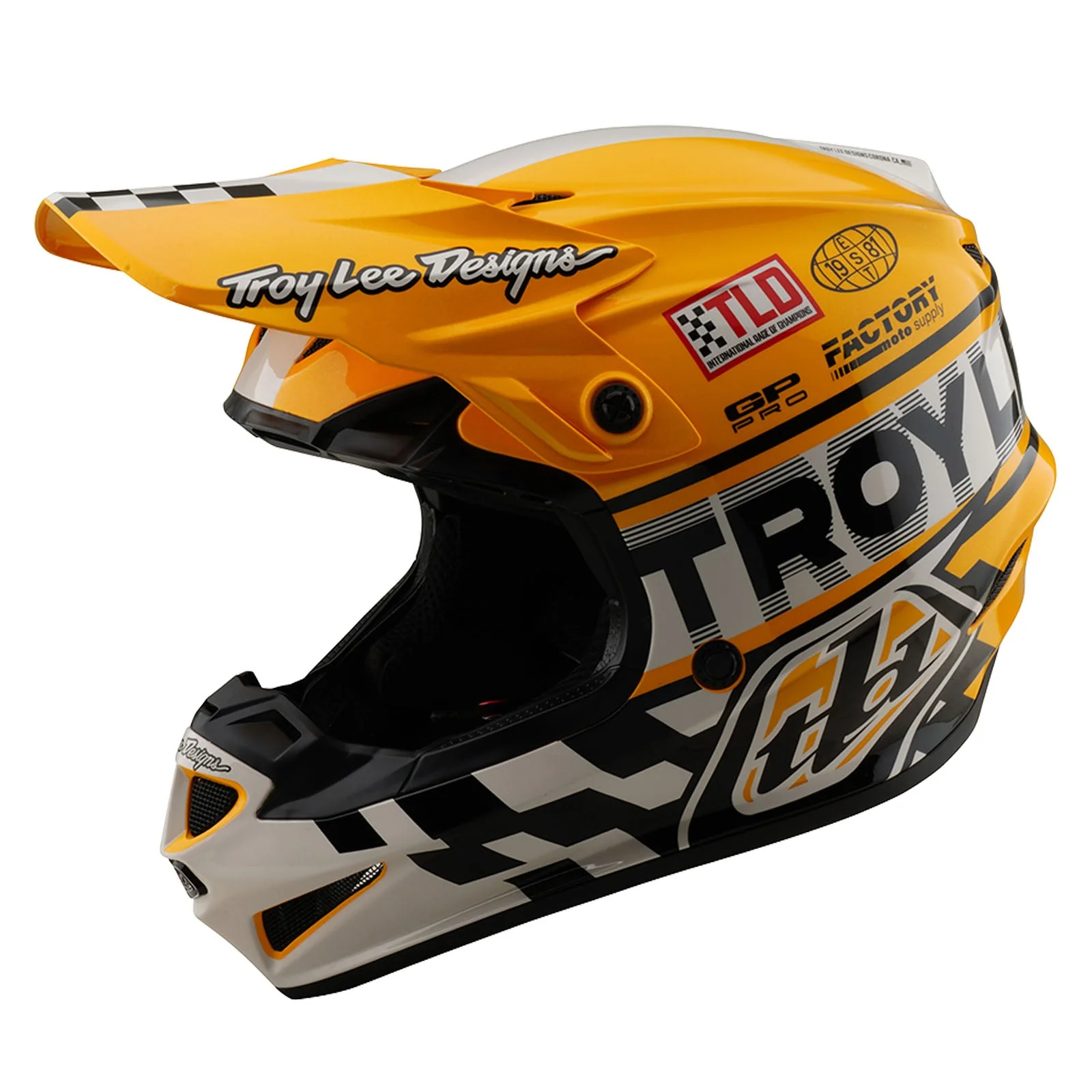 Troy Lee Designs Casco De Moto GP Pro Fifty-50 White / Gold - Image 7