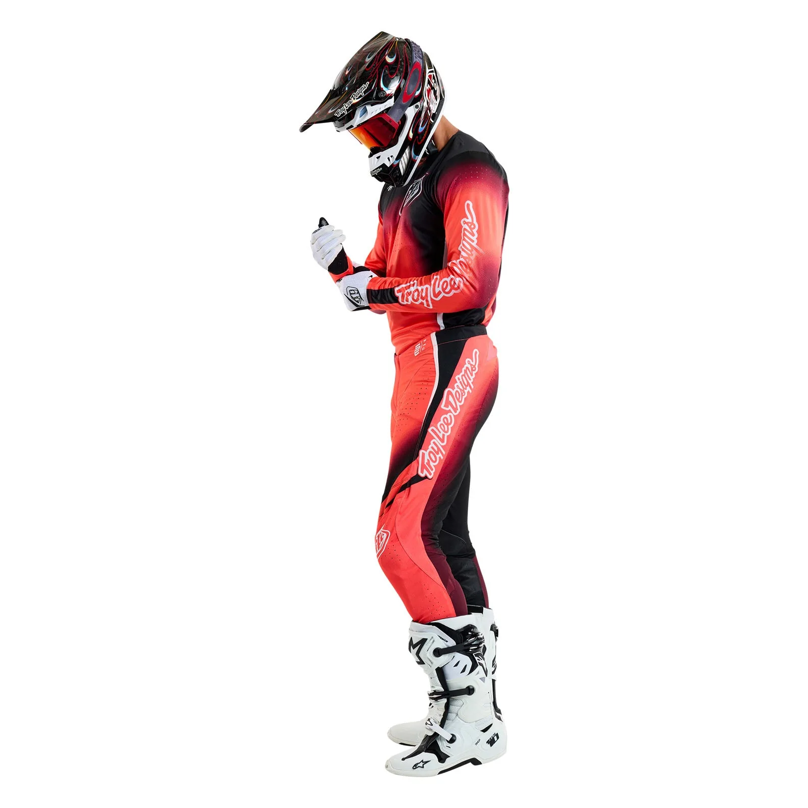 Troy Lee Designs Polera de Moto SE Pro Array Infra Roja / Negra - Image 10