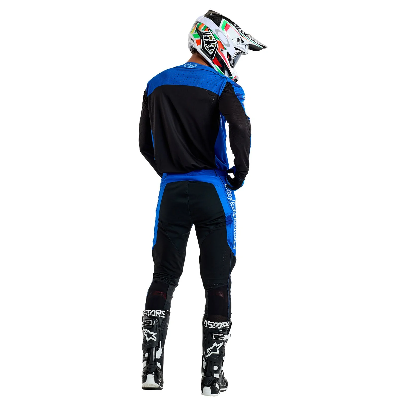 Troy Lee Designs Polera de Moto SE Pro Blotted Bright Azul - Image 13