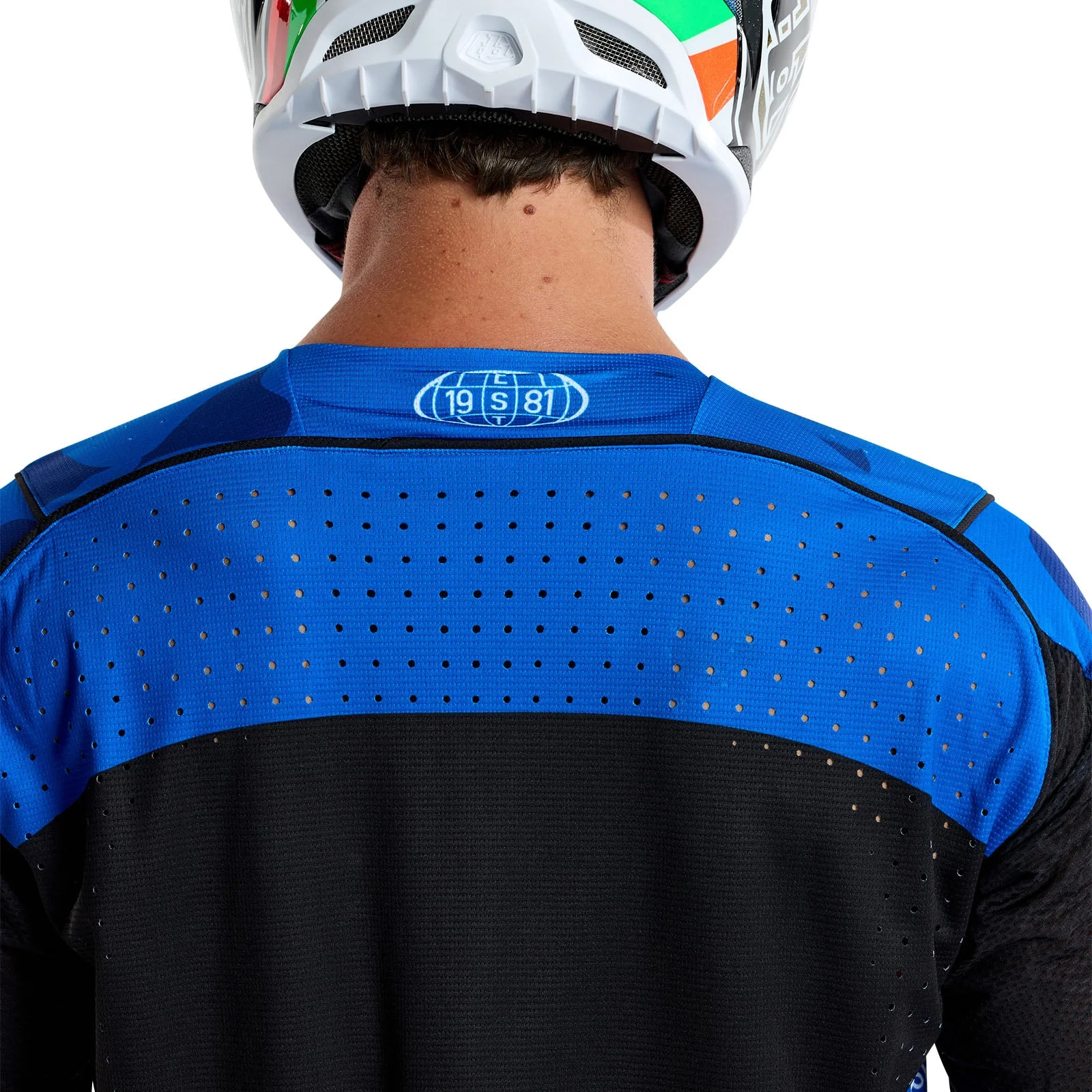 Troy Lee Designs Polera de Moto SE Pro Blotted Bright Azul - Image 17