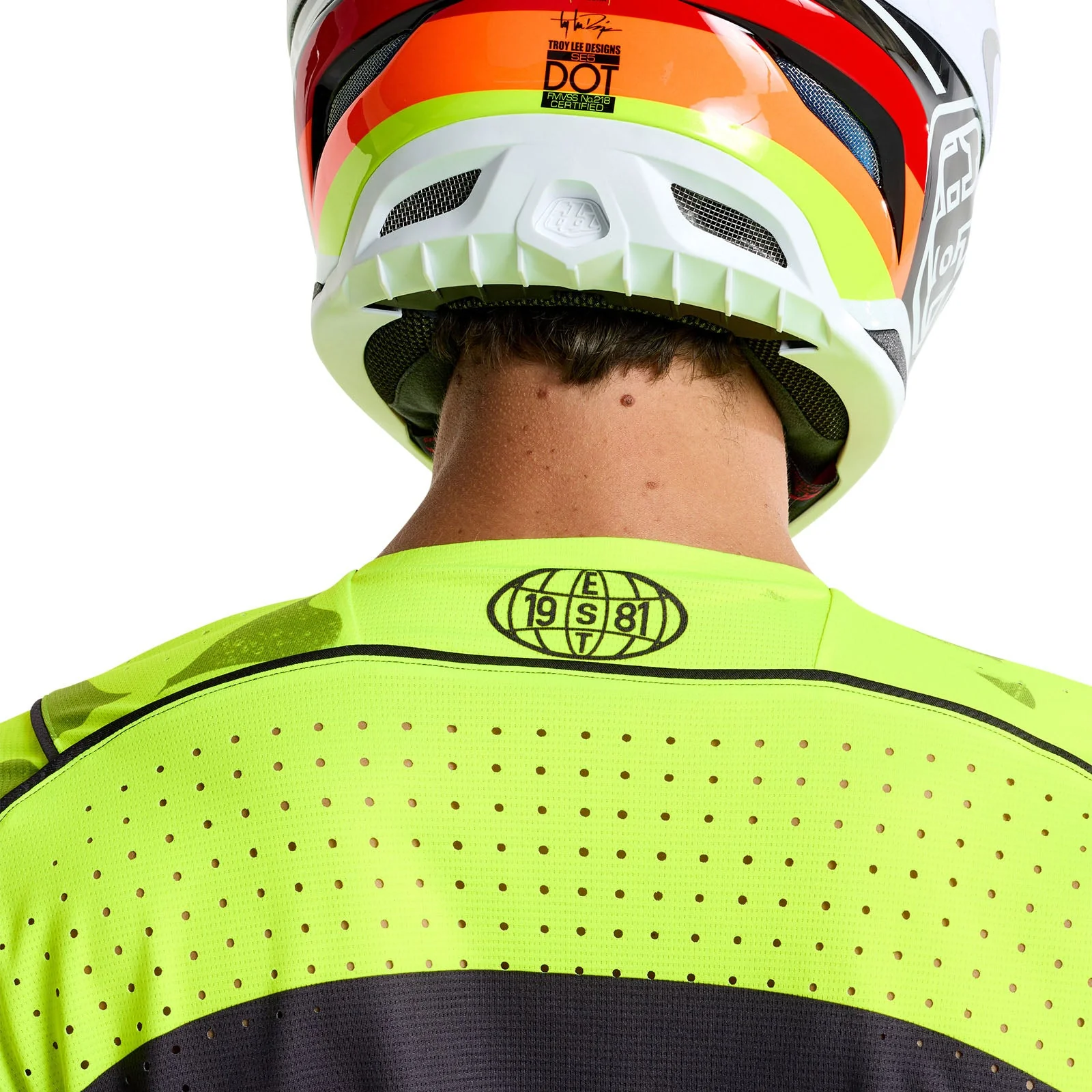 Troy Lee Designs Polera de Moto SE Pro Blotted Flo Amarillo - Image 16
