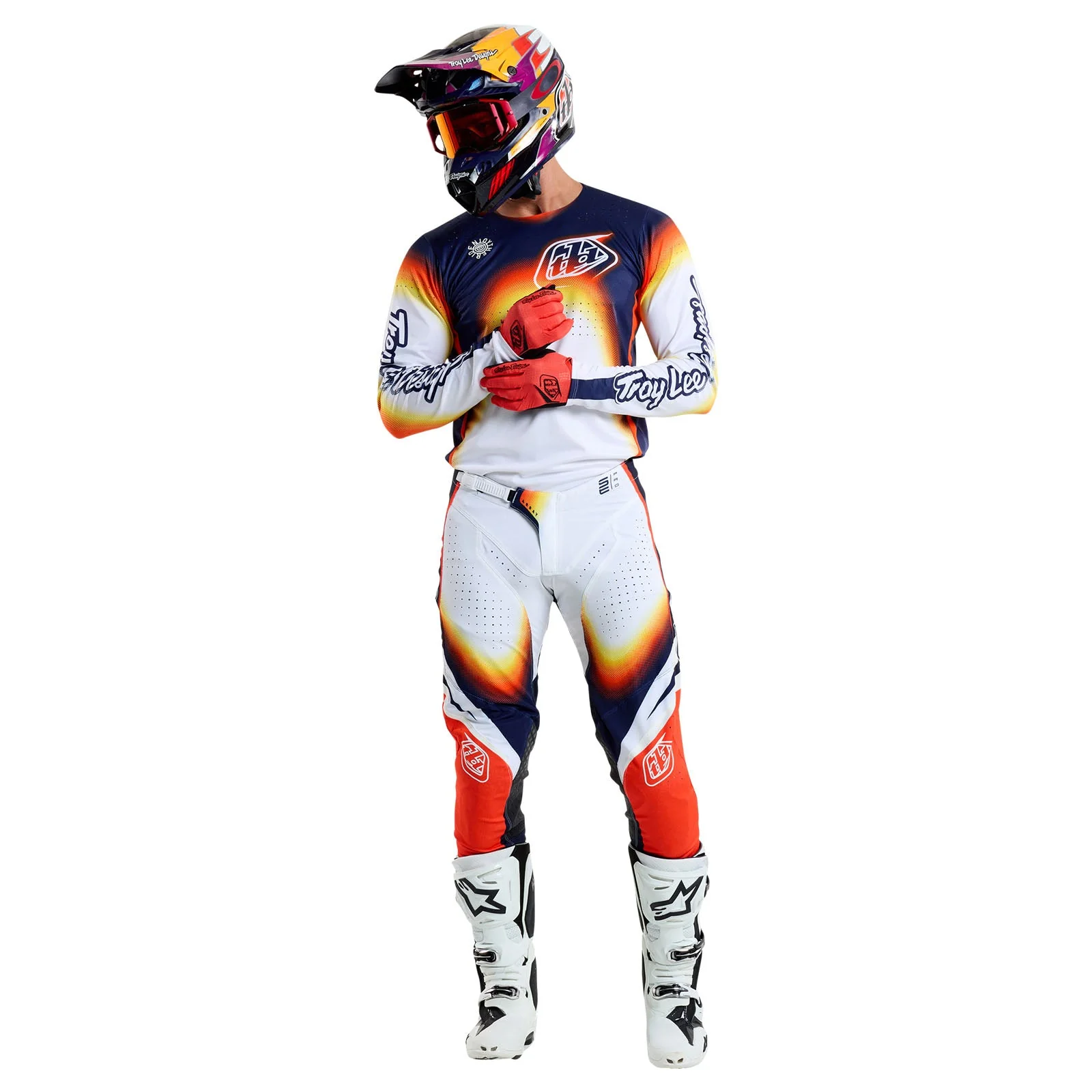 Troy Lee Designs Pantalones SE Pro Array Infra Blanco / Navy - Image 8