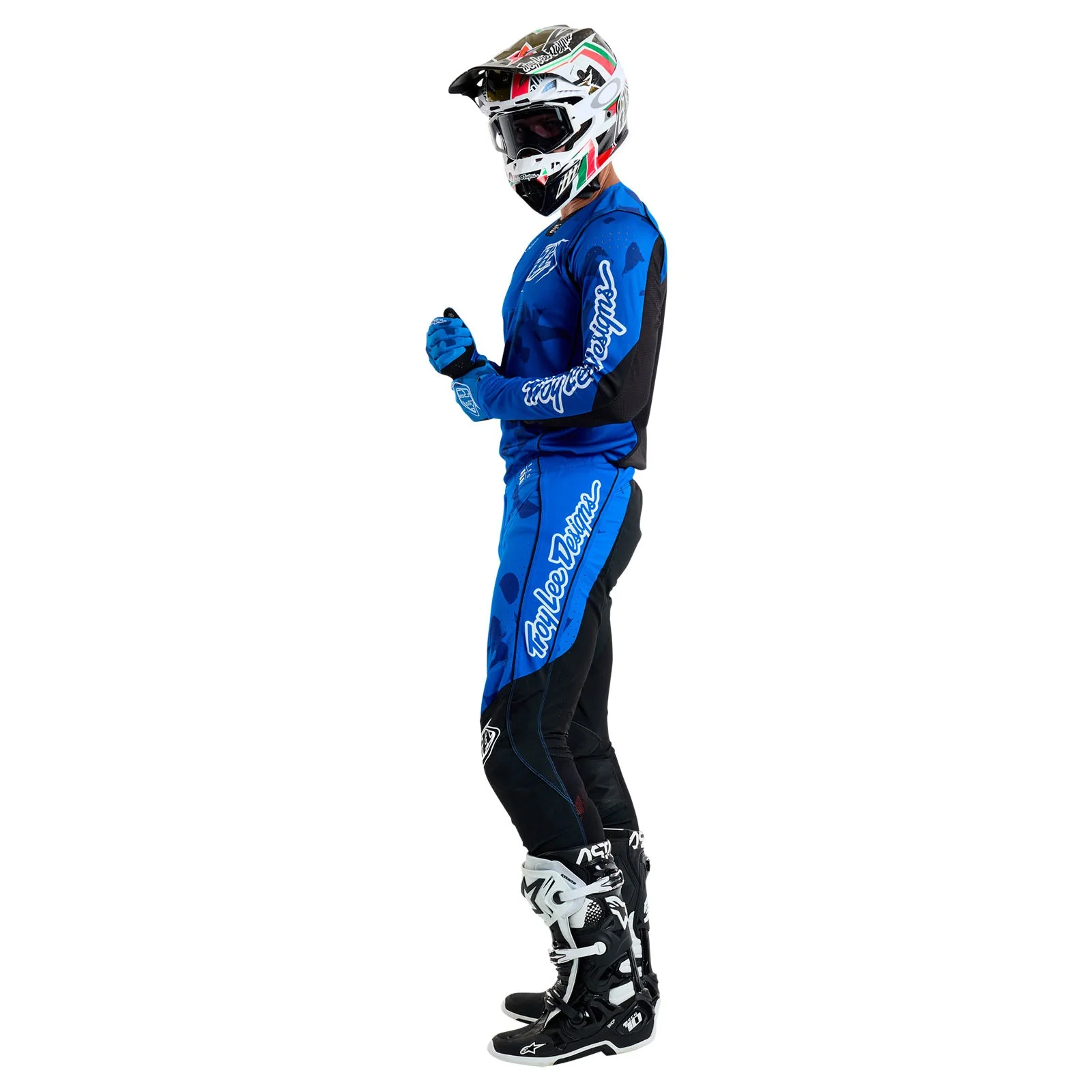 Troy Lee Designs Pantalones SE Pro Blotted Bright Azul - Image 10