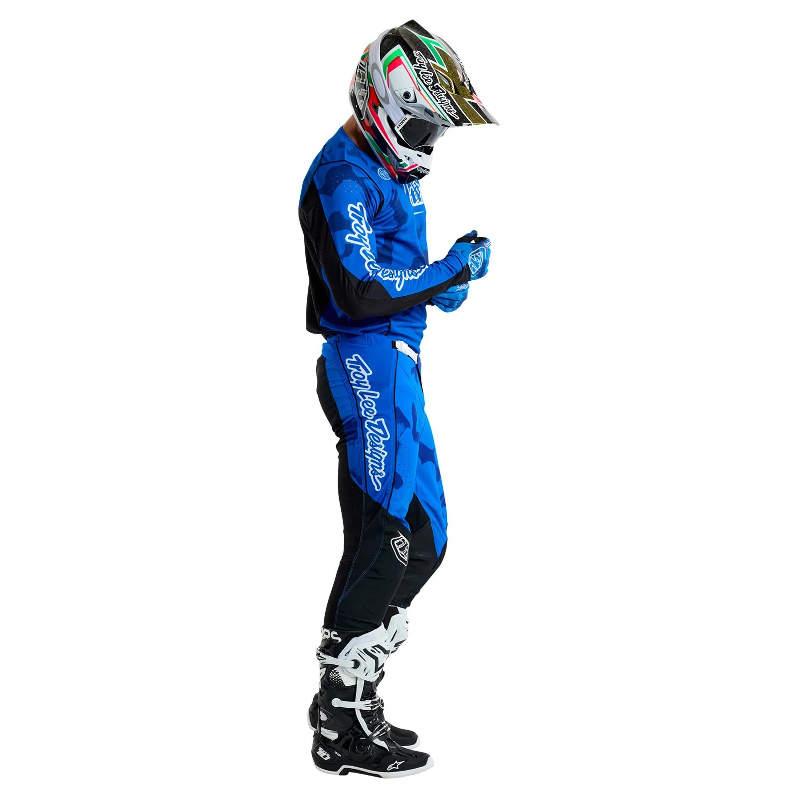 Troy Lee Designs Pantalones SE Pro Blotted Bright Azul - Image 13