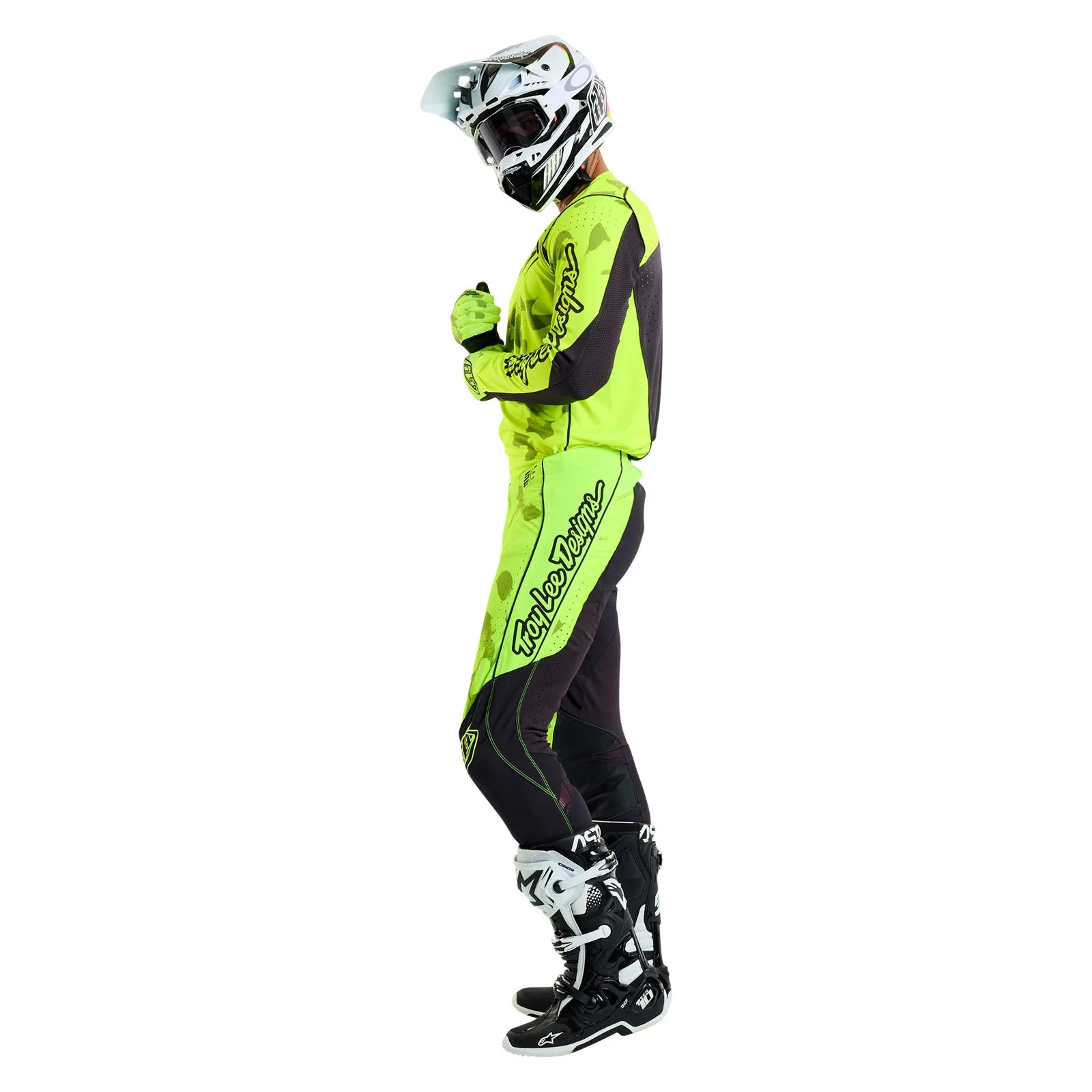 Troy Lee Designs Pantalones SE Pro Blotted Flo Amarillo - Image 10