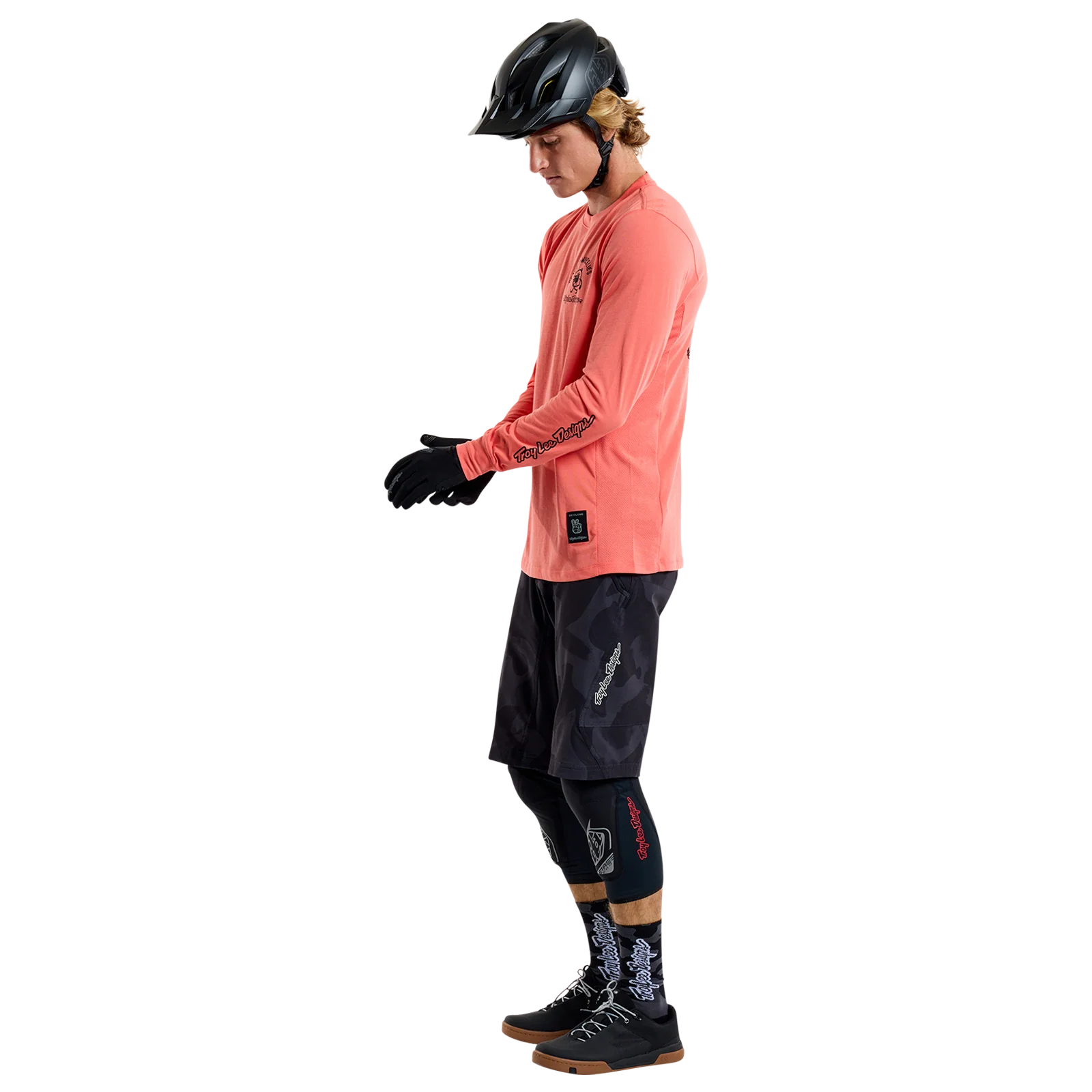 Troy Lee Designs Polera de Bicicleta Skyline Ride Tee P&W Melon - Image 10