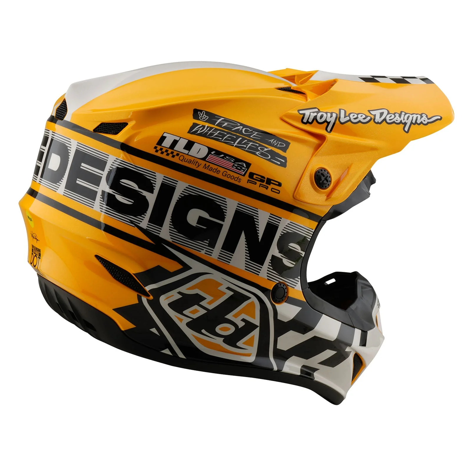 Troy Lee Designs Casco Niño GP Pro Fifty-50 Blanco / Gold - Image 4