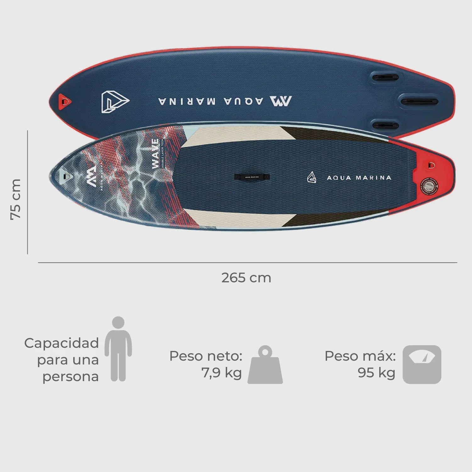 SUP Aqua Marina Surf Wave 8'8" - Image 4