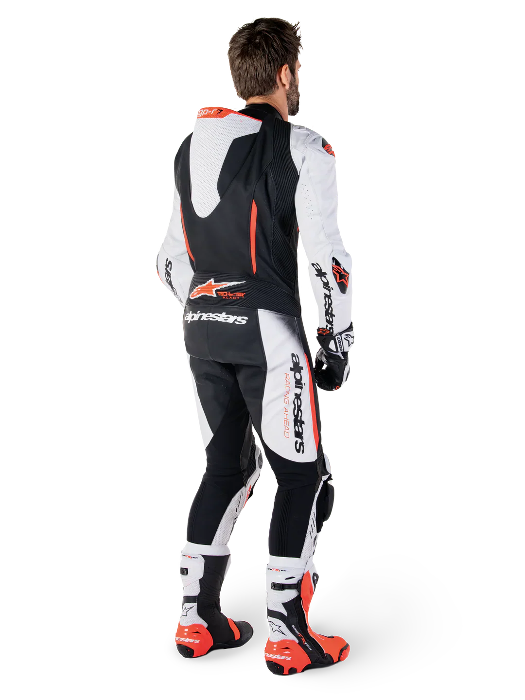 Traje Cuero Moto Competición Alpinestars GP-R7 Negro Blanco - Image 3