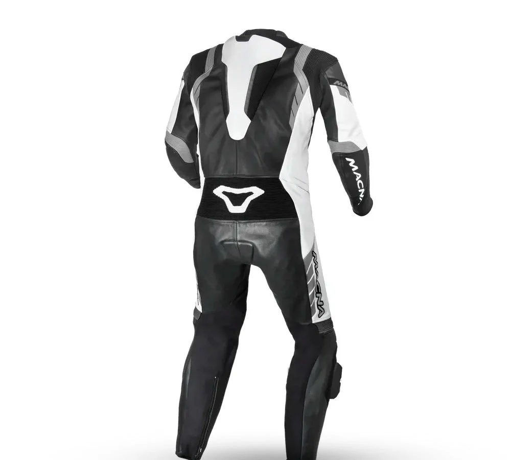Traje de carrera/mono de cuero Varshall negro/Blanco | Macna - Image 2