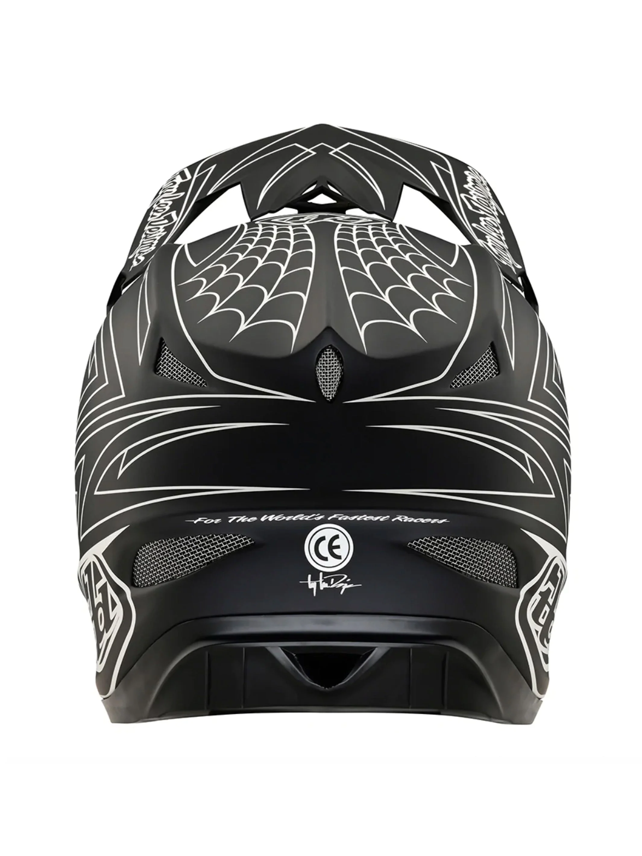 Troy Lee Designs Casco D3 Fiberlite SpiderStripe Negro - Image 2