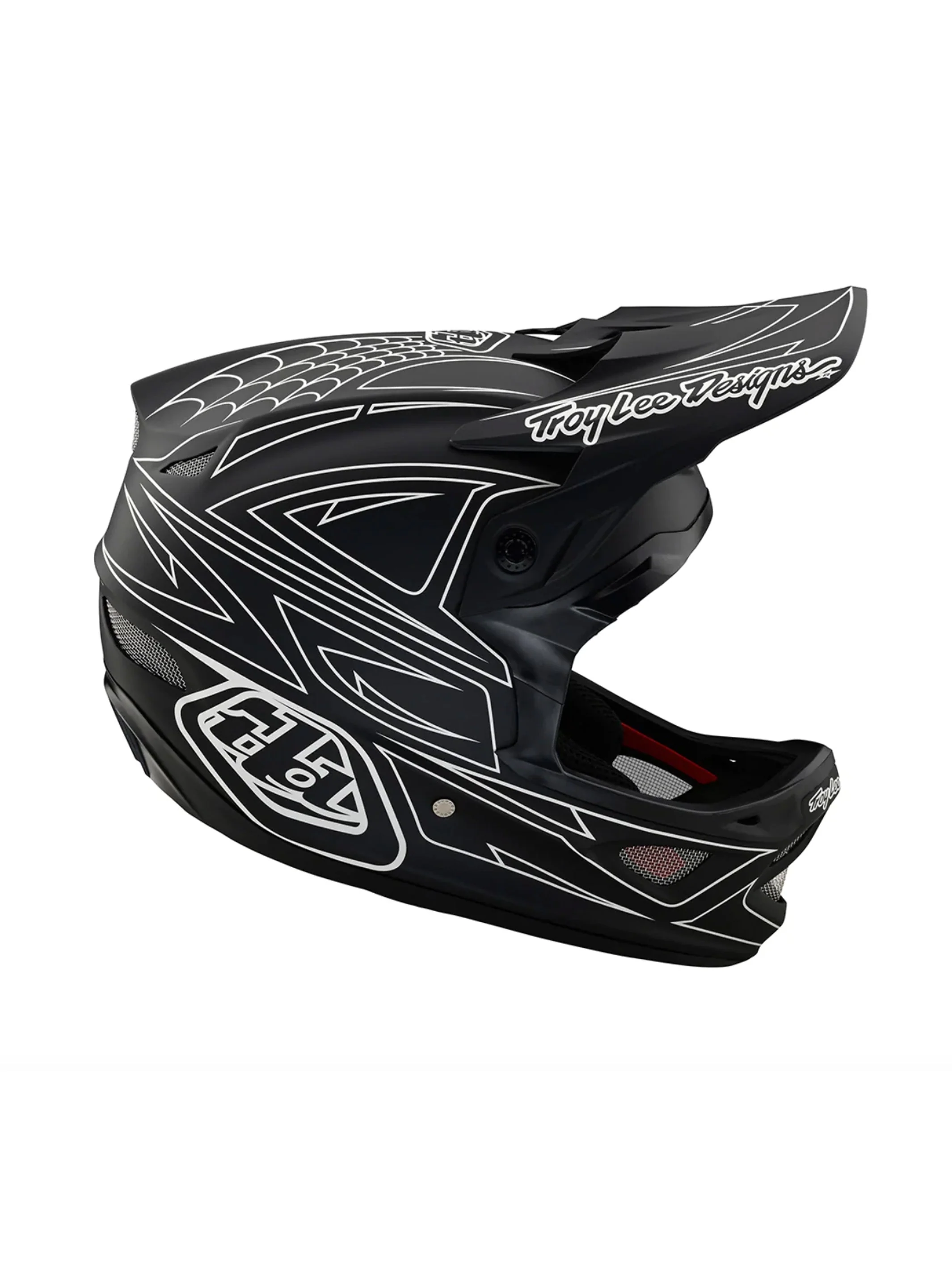 Troy Lee Designs Casco D3 Fiberlite SpiderStripe Negro - Image 3