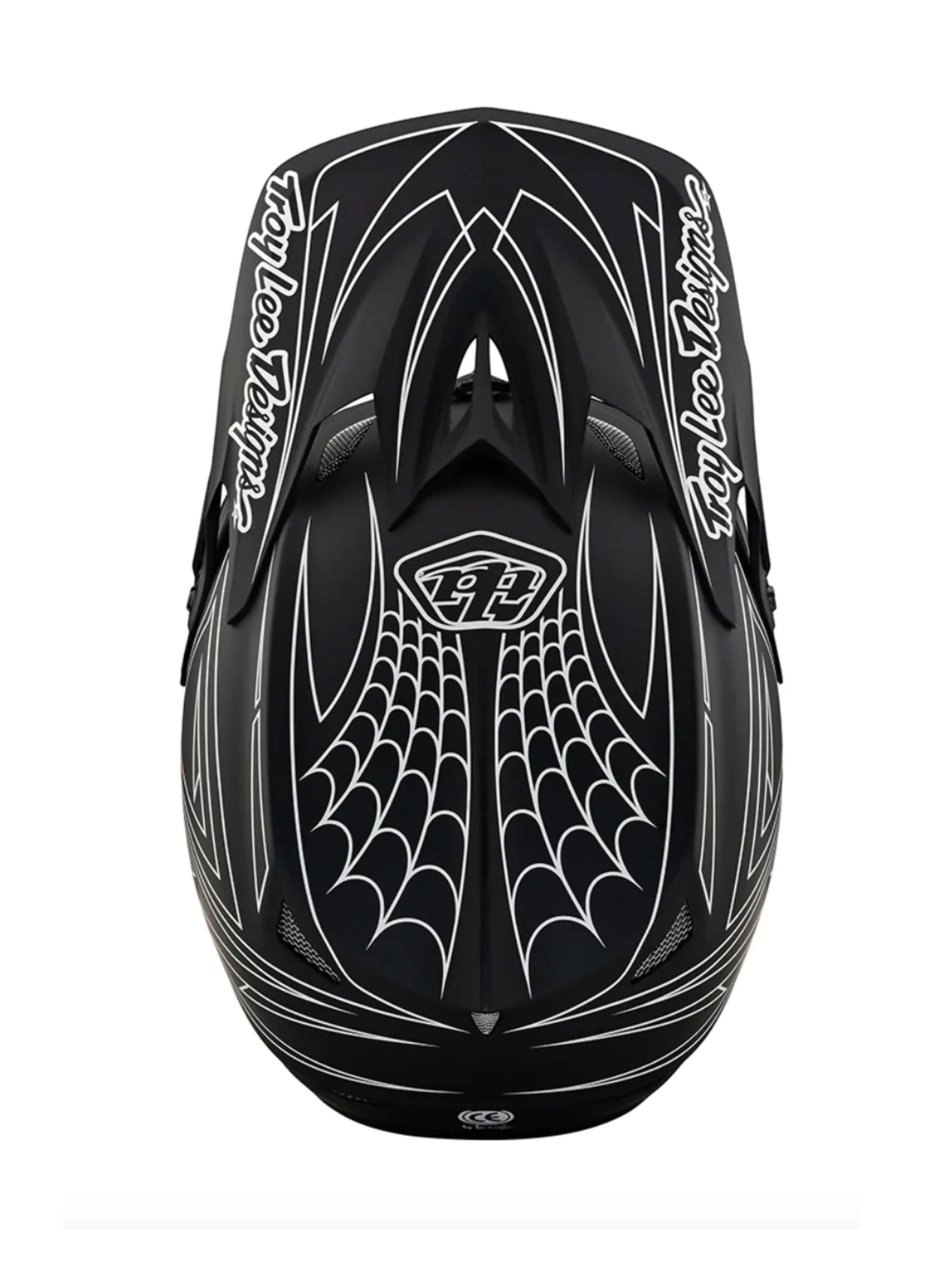 Troy Lee Designs Casco D3 Fiberlite SpiderStripe Negro - Image 4