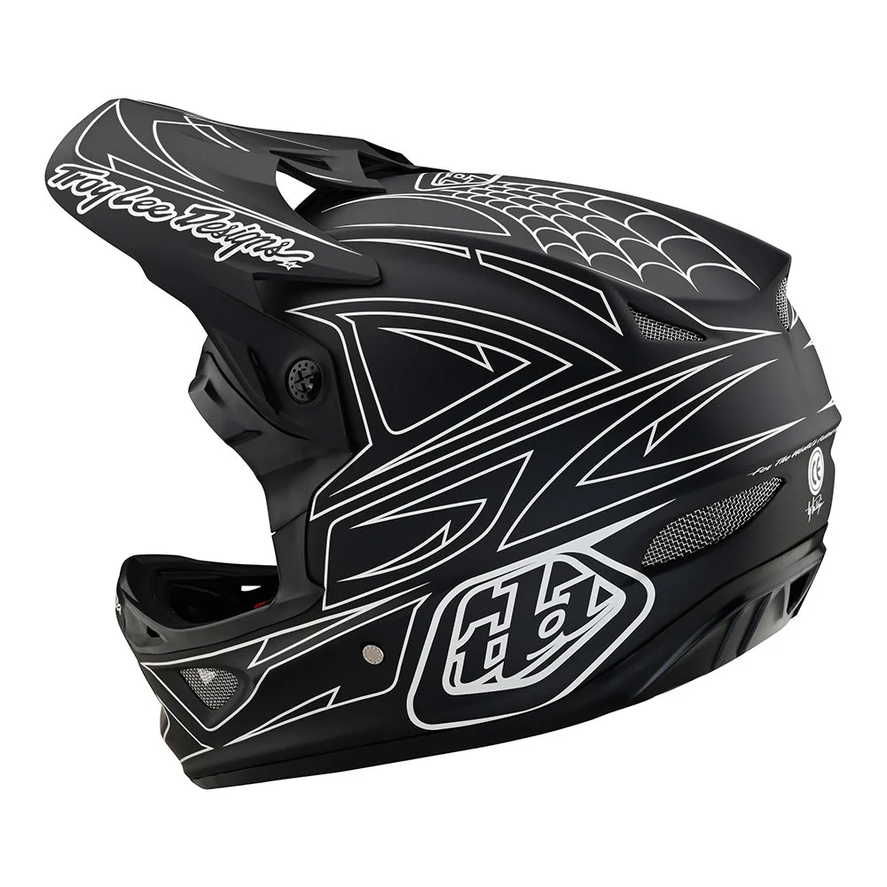 Troy Lee Designs Casco D3 Fiberlite SpiderStripe Negro - Image 5