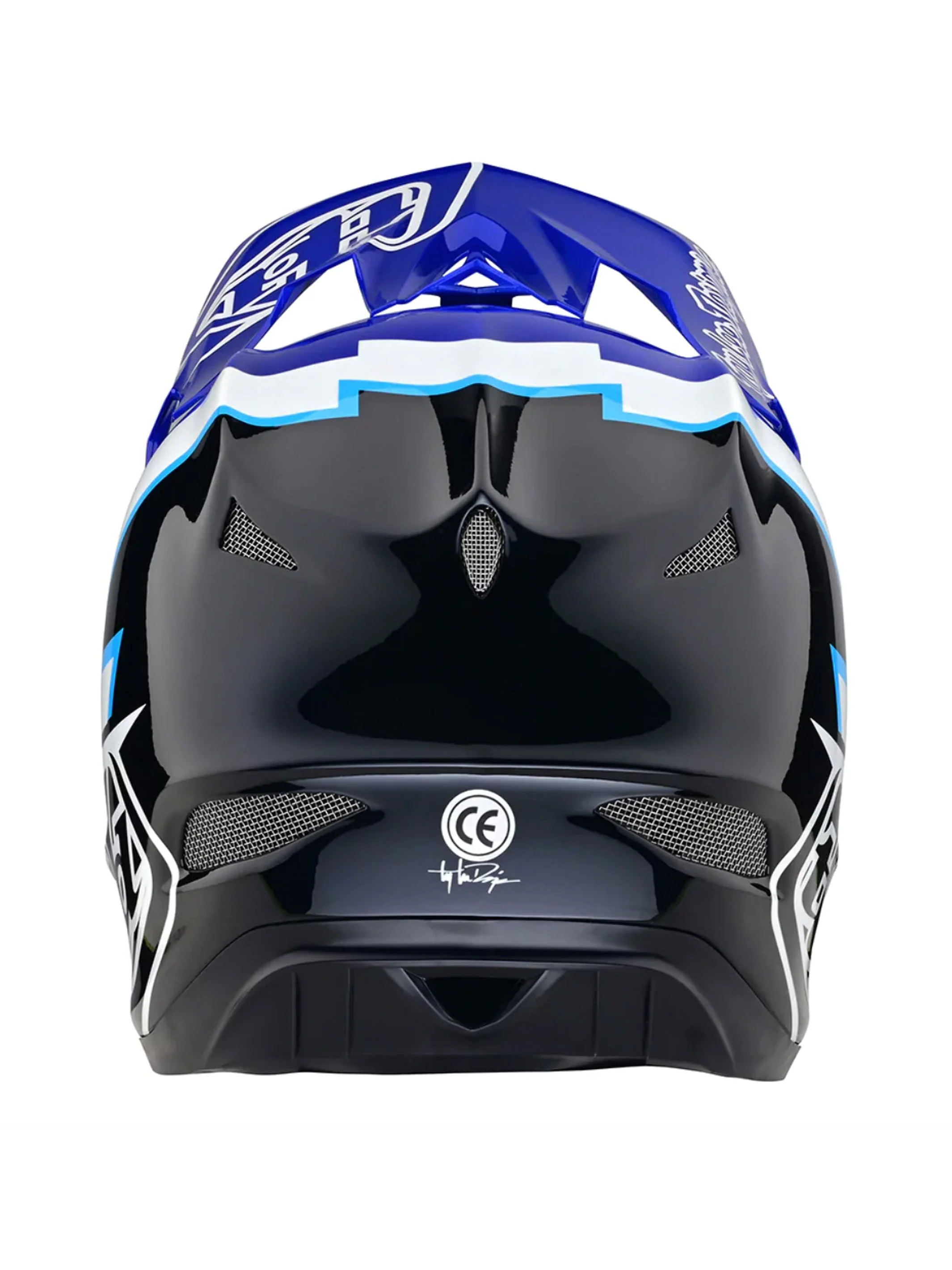 Troy Lee Designs Casco D3 Fiberlite Volt Azul - Image 2