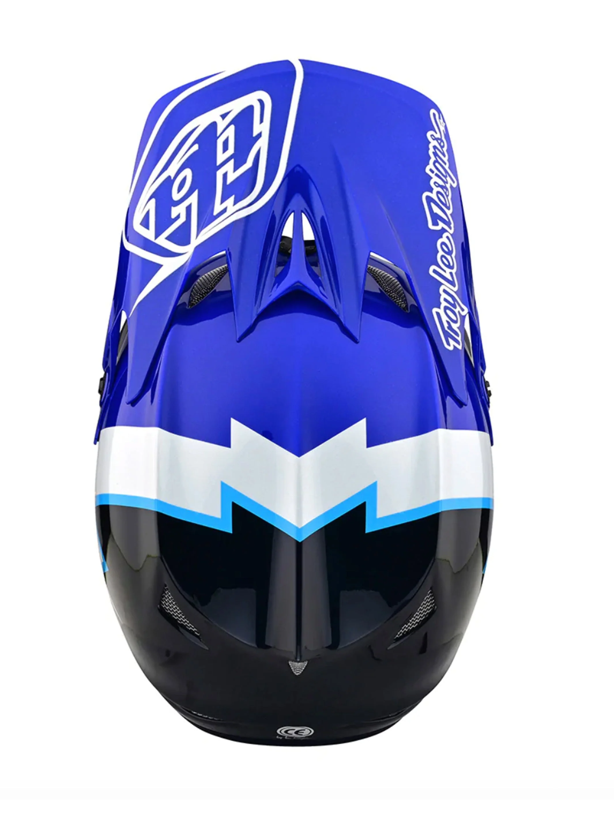 Troy Lee Designs Casco D3 Fiberlite Volt Azul - Image 4