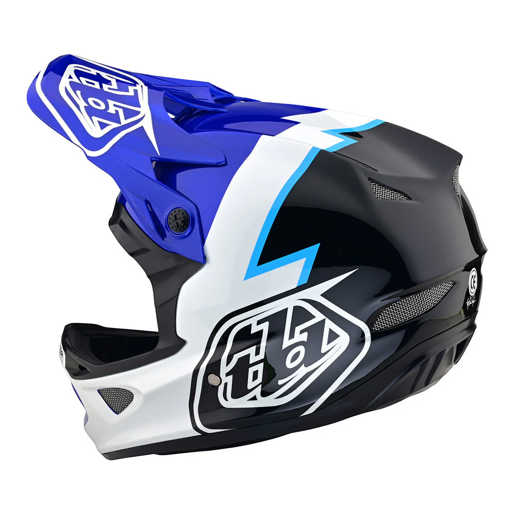 Troy Lee Designs Casco D3 Fiberlite Volt Azul - Image 5