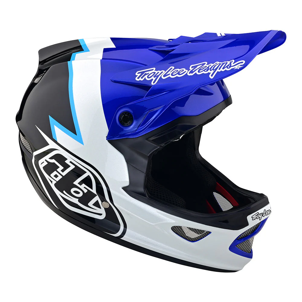 Troy Lee Designs Casco D3 Fiberlite Volt Azul - Image 6