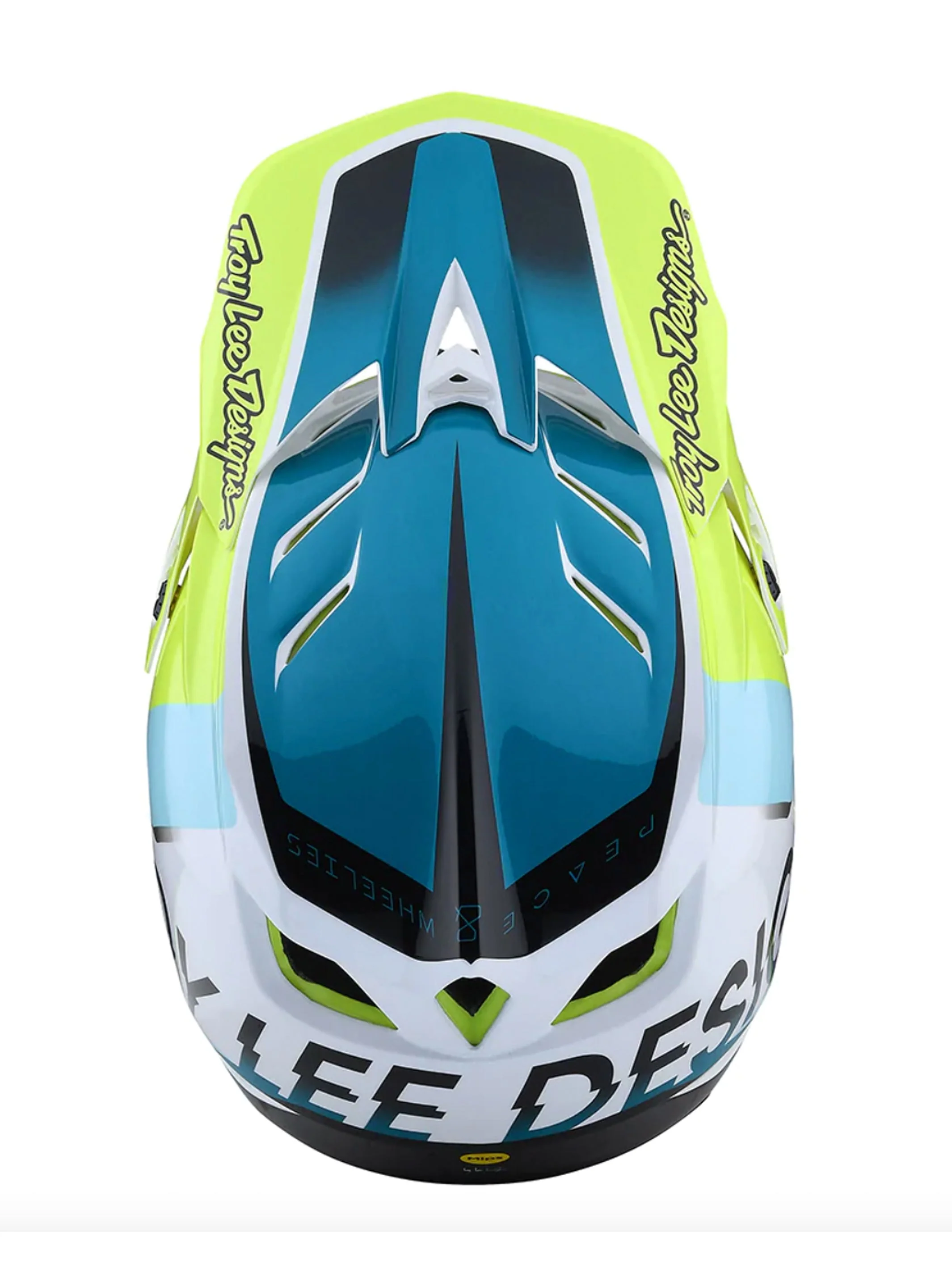 Troy Lee Designs Casco D4 Composite Qualifier Blanco Verde - Image 4