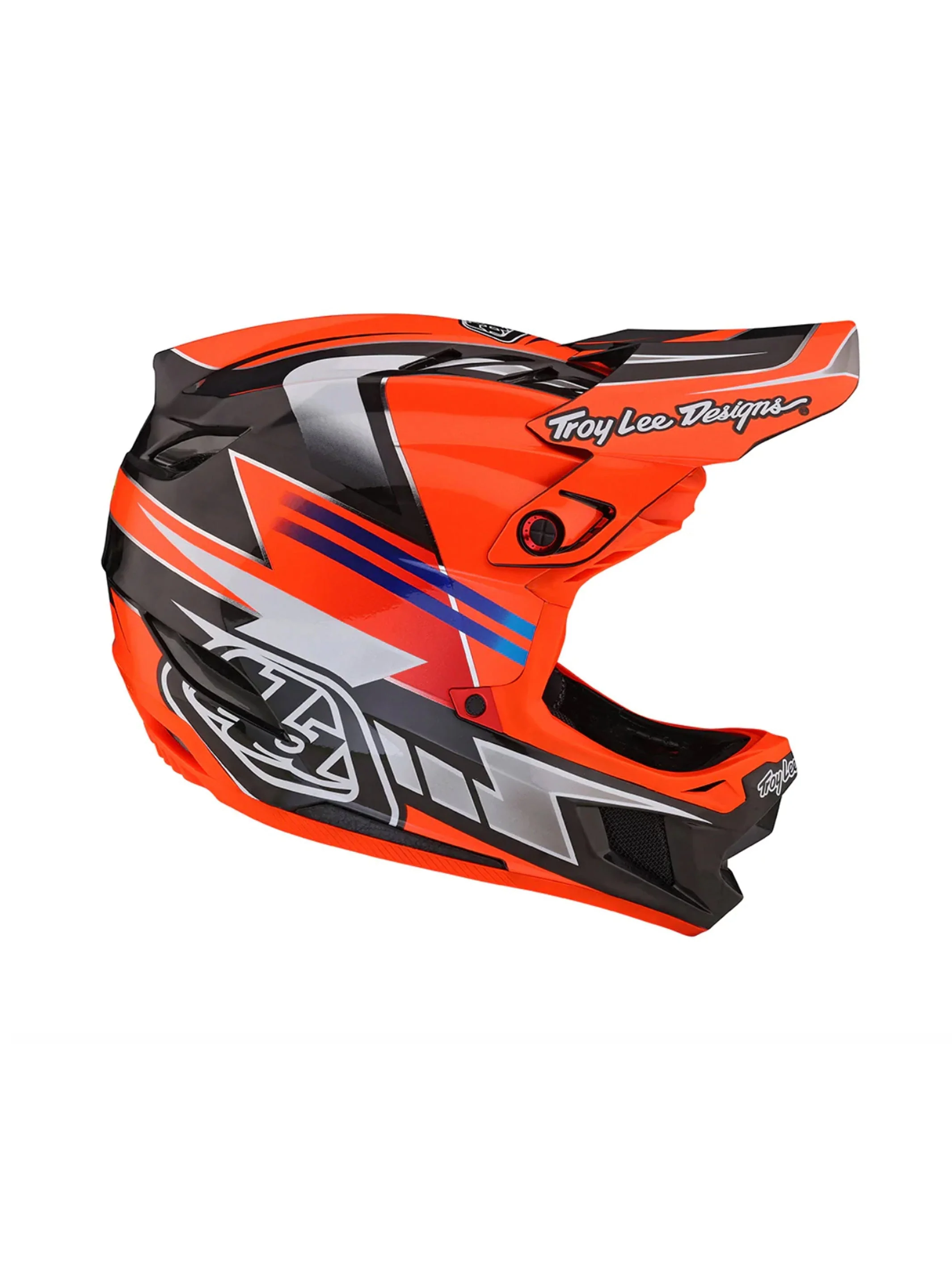 Troy Lee Designs Casco de Bicicleta D4 Carbon Saber Rojo - Image 3