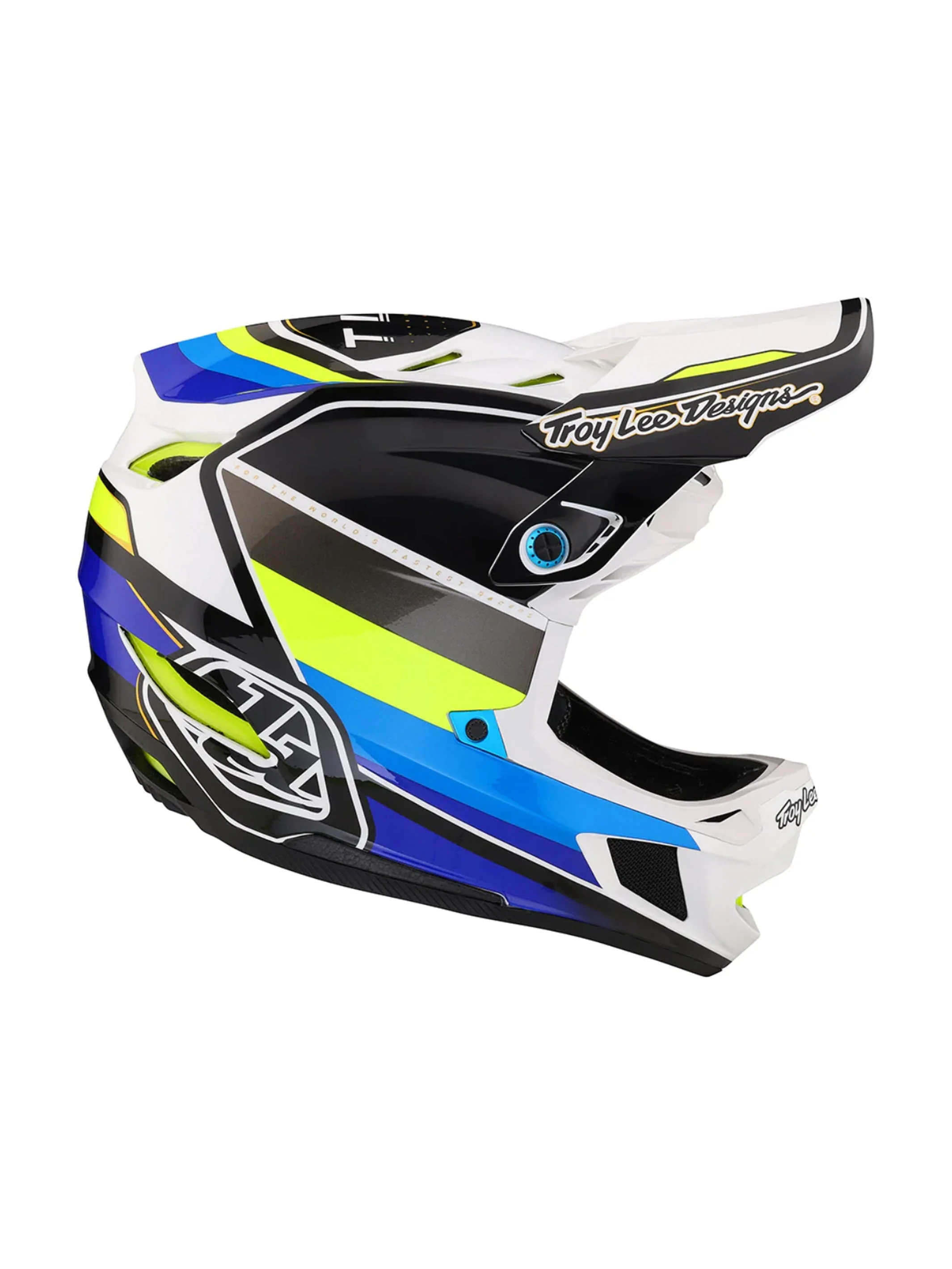Troy Lee Designs Casco de Bicicleta D4 Composite Reverb Blanco / Azul - Image 3
