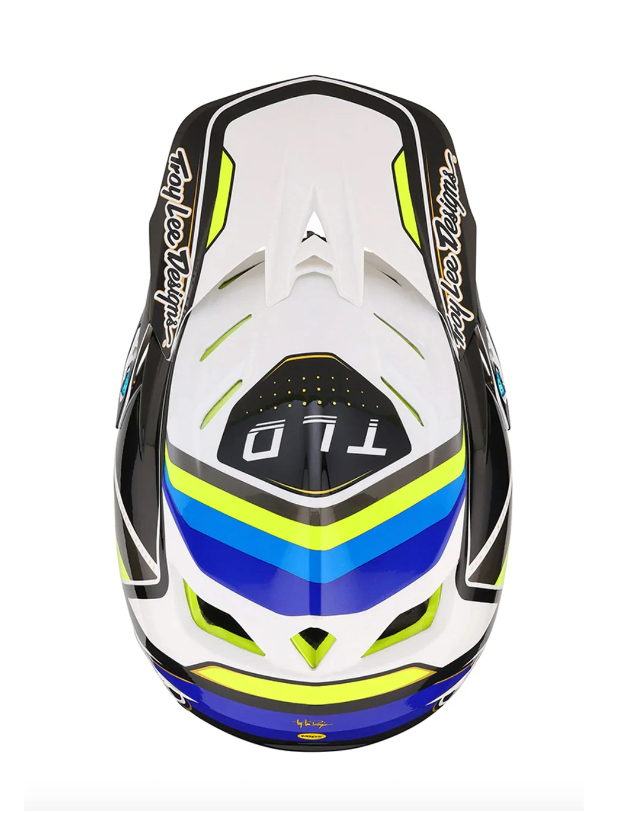 Troy Lee Designs Casco de Bicicleta D4 Composite Reverb Blanco / Azul - Image 4