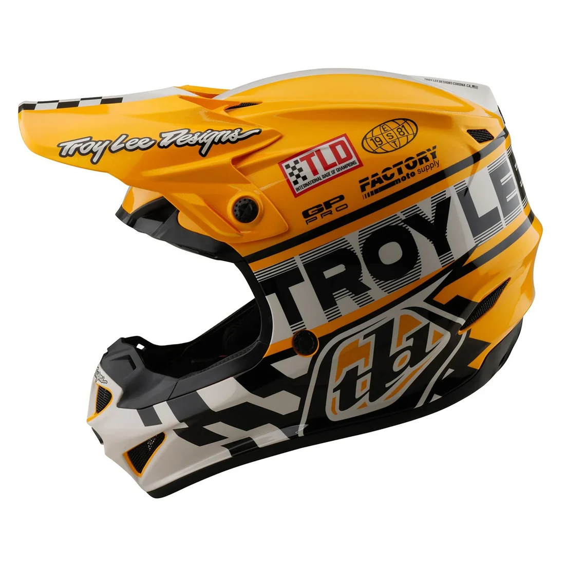 Troy Lee Designs Casco De Moto GP Pro Fifty-50 White / Gold
