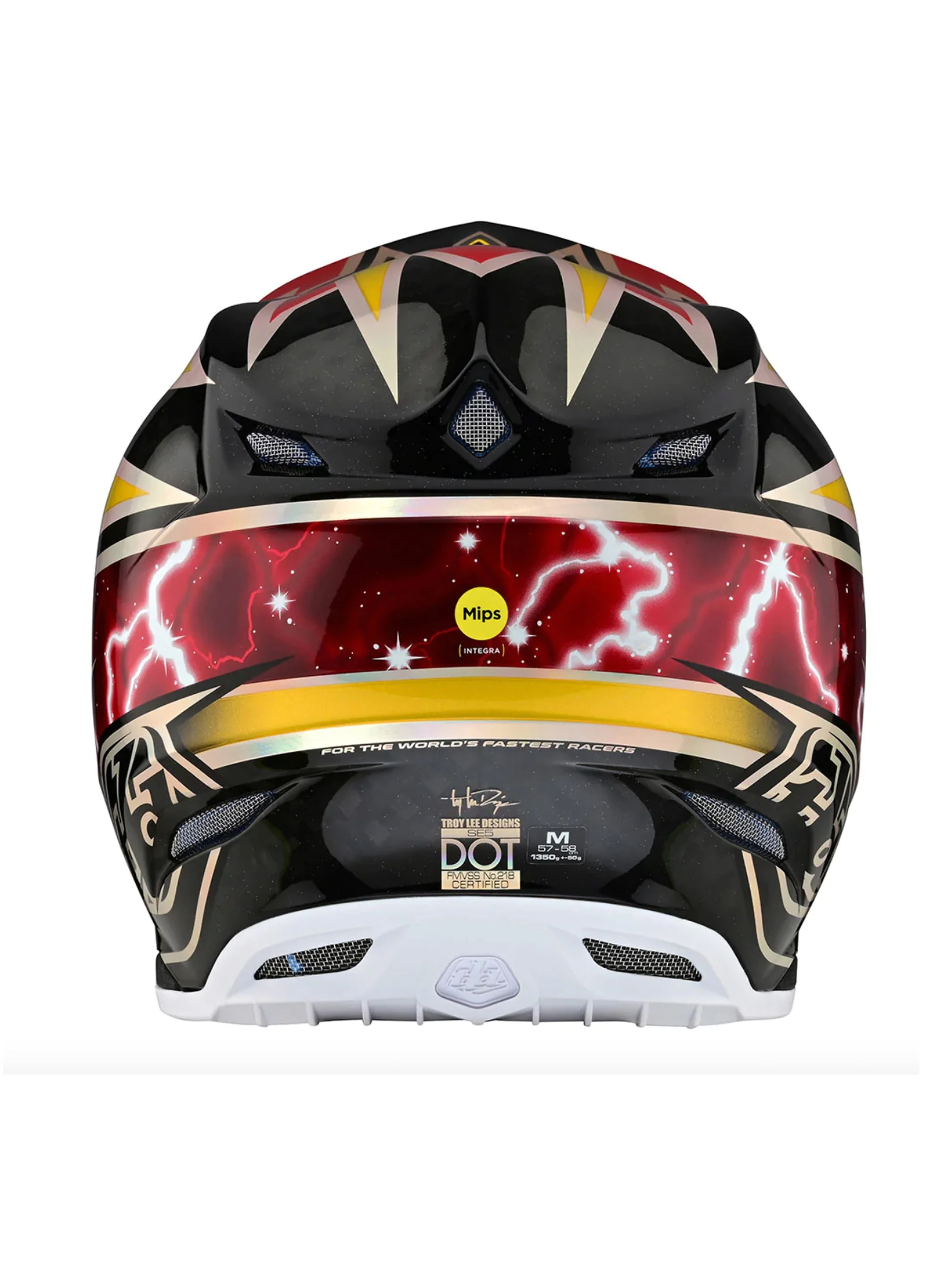 Troy Lee Designs Casco de Moto Se5 Carbon Mips Lightning Dorado - Image 2