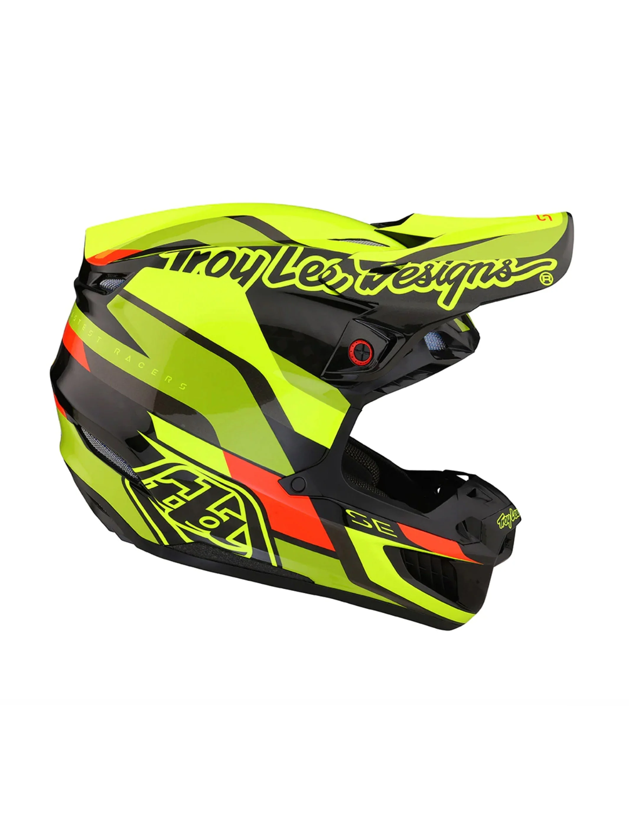 Troy Lee Designs Casco de Moto Se5 Carbon Mips Omega Negro / Amarillo Fluor - Image 3