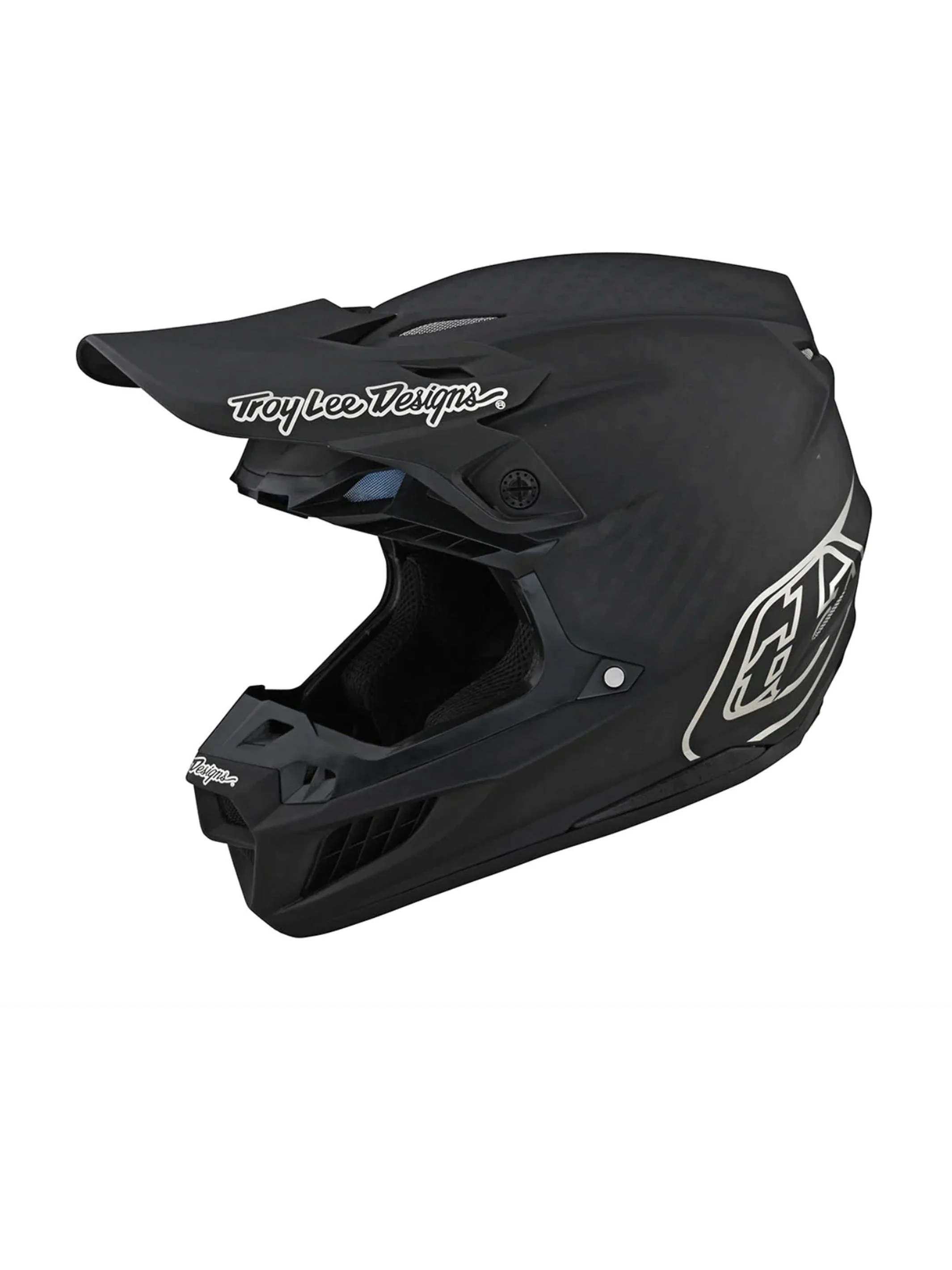Troy Lee Designs Casco de Moto SE5 Carbon Mips Stealth Negro / Cromado