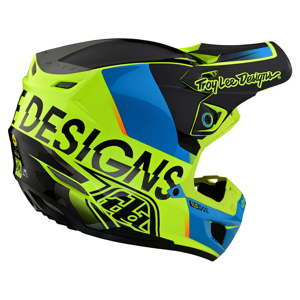 Troy Lee Designs Casco de Moto SE5 Composite Qualifier Amarillo - Image 6