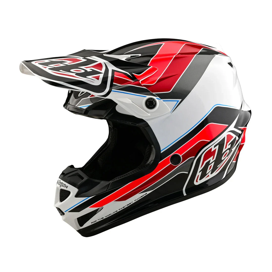 Troy Lee Designs Casco Moto Para Niño SE4 Polyacrylite Block Charcoal / Red