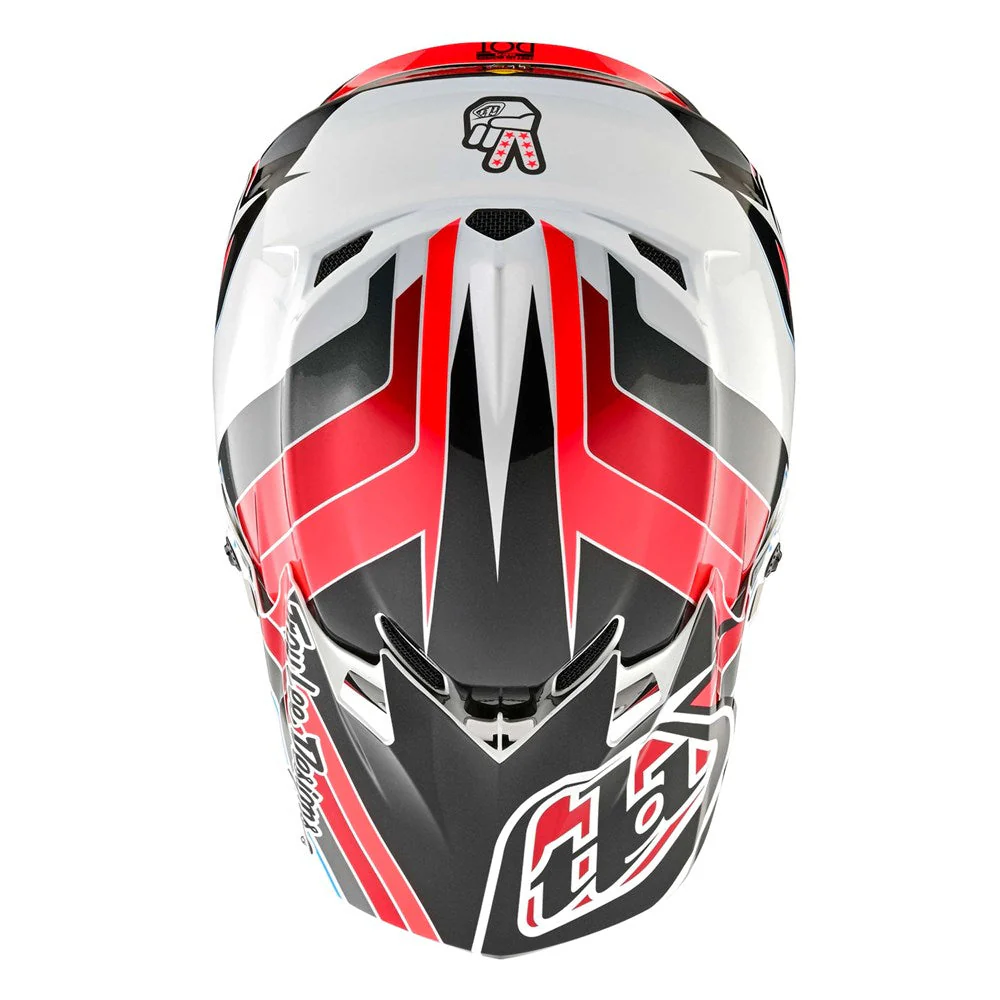 Troy Lee Designs Casco Moto Para Niño SE4 Polyacrylite Block Charcoal / Red - Image 3