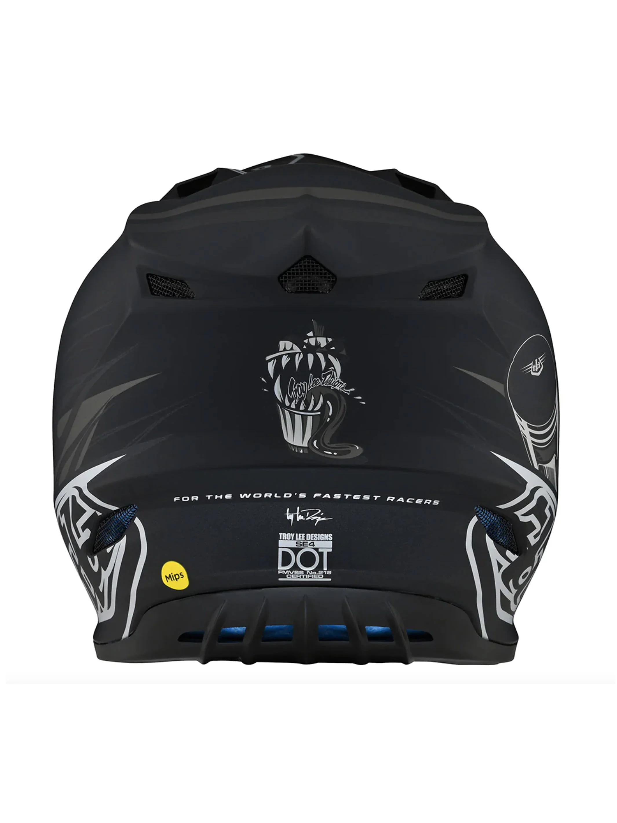 Troy Lee Designs Casco SE4 Polyacrylite Skooly Negro - Image 2