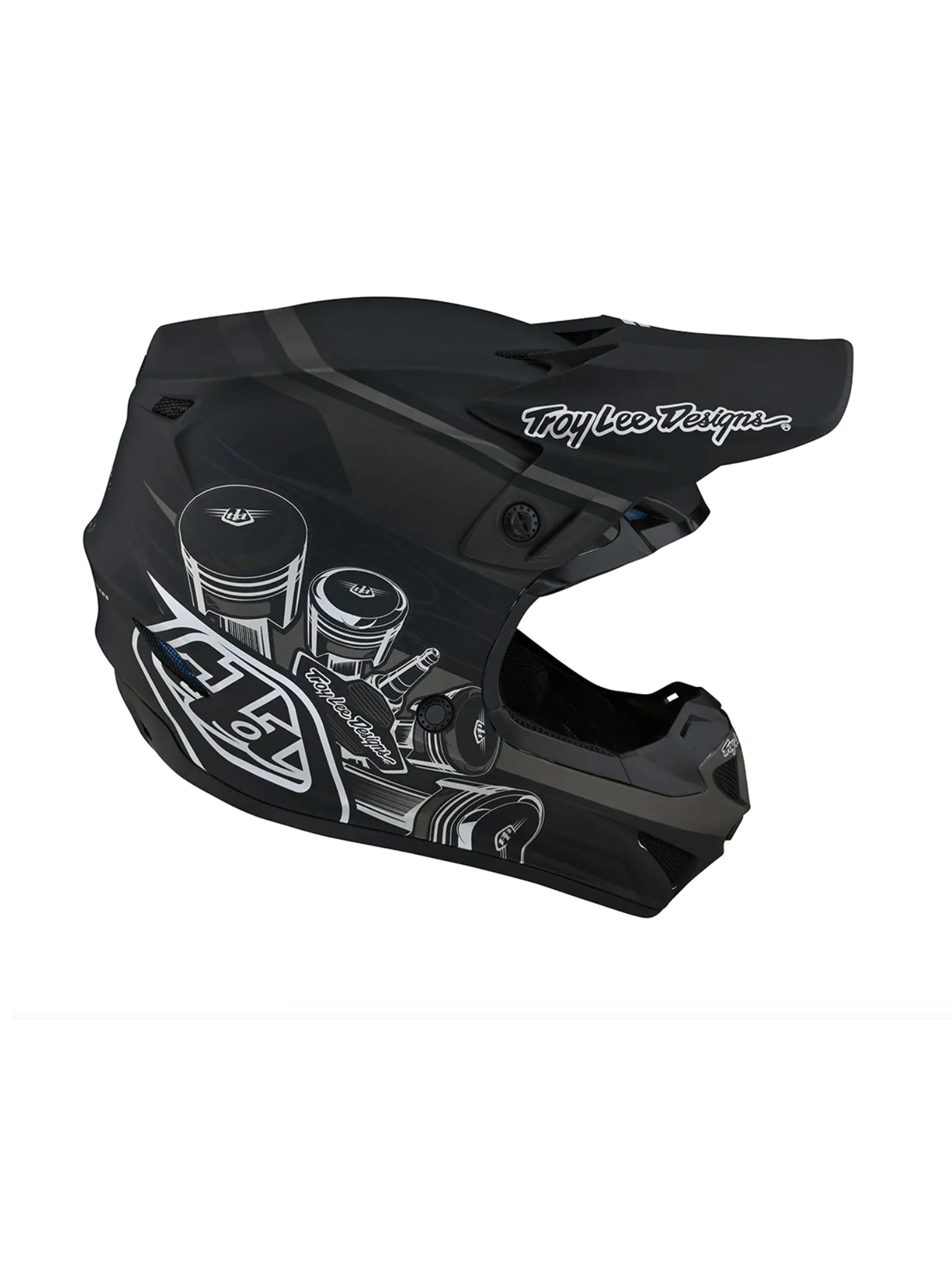 Troy Lee Designs Casco SE4 Polyacrylite Skooly Negro - Image 3