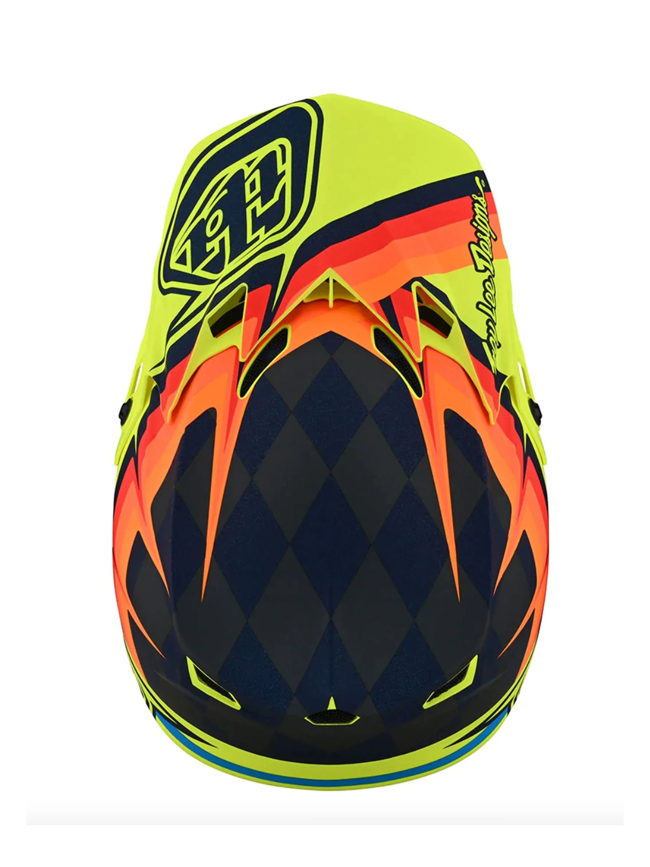 Troy Lee Designs Casco SE4 Polyacrylite Warped Amarillo - Image 4