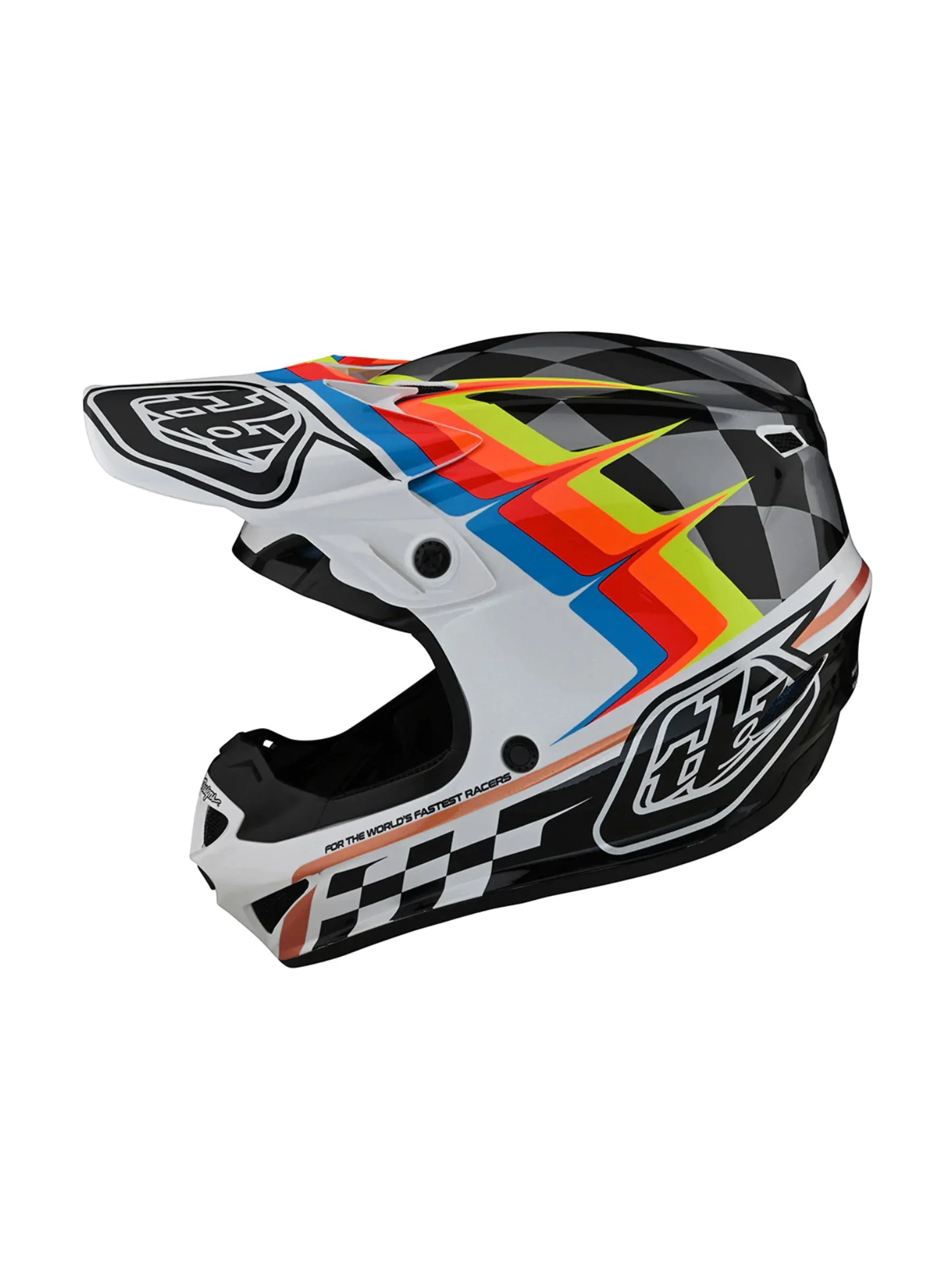 Troy Lee Designs Casco SE4 Polyacrylite Warped Blanco